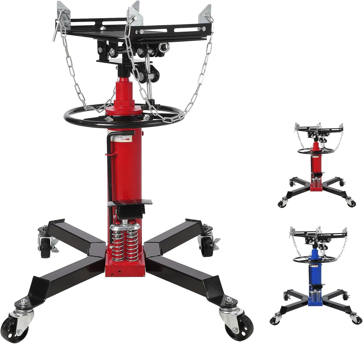 Transmission Jack with Wheels-Hydraulic Transmission Jack with Foot Pedal, 1/2Ton(1322LBS) High Telescoping Lift Jacks 33.8" to 72.8" for Garage and Shop