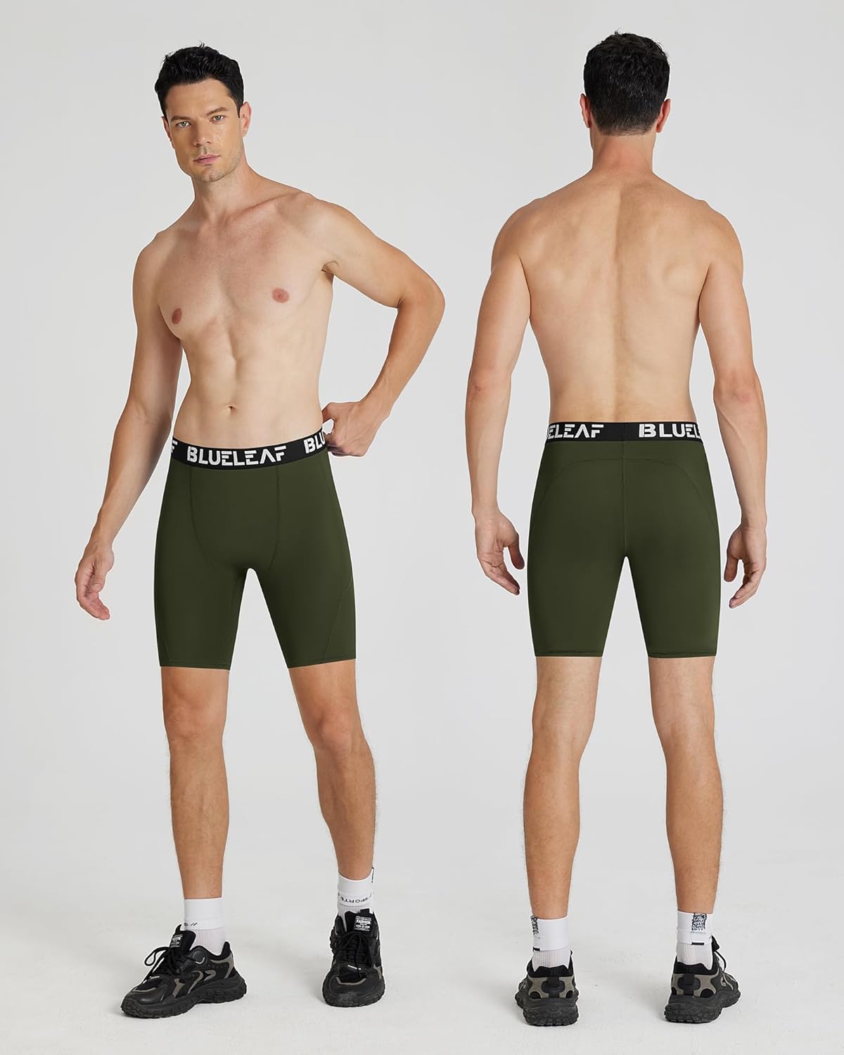 Blueleaf Men's Compression Shorts Sports Running Spandex Shorts Performance Athletic Workout Base Layer Underwear
