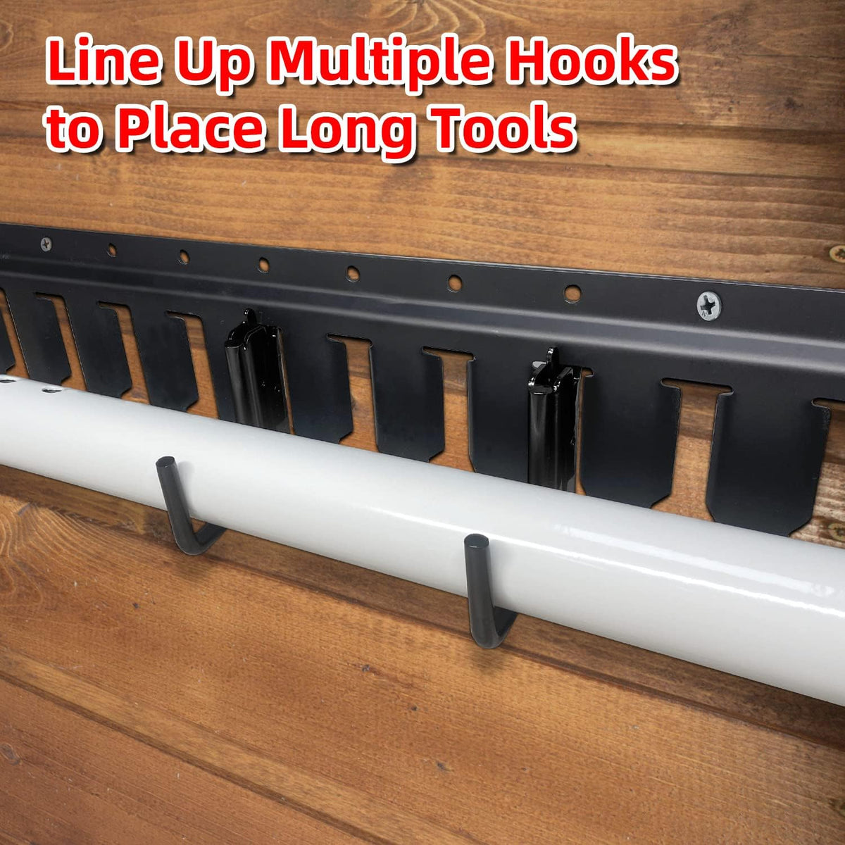 6PCS E Track J Hooks Heavy Duty E Track X Track Steel Hanger, Spring Fitting E Track Accessories for Enclosed Trailer, Cargo Van,Semi-Trucks Trailer,Black