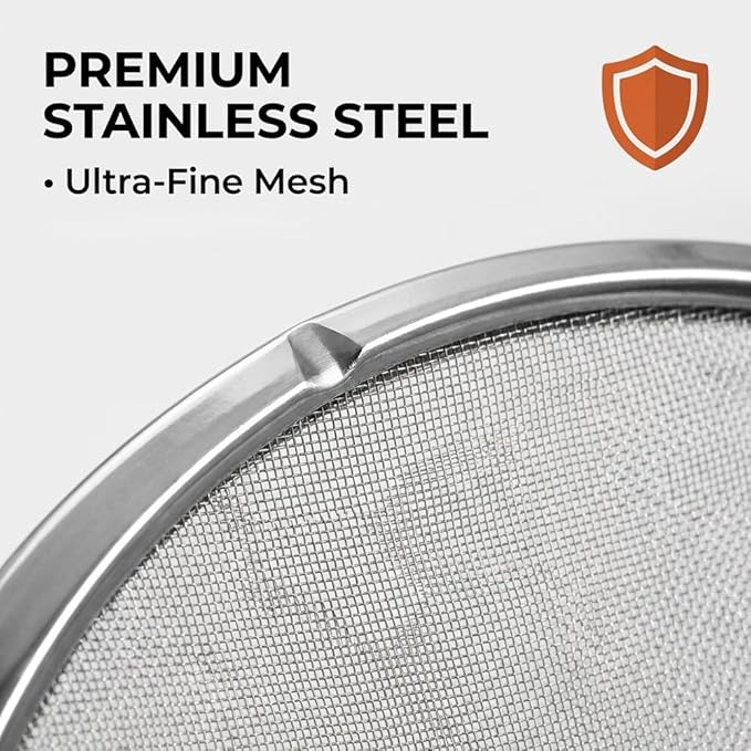 Stainless Steel Grease Splatter Guard, 11-Inch Fine Mesh Cover with Adjustable Comfort Grip Handle, Oil Splash Screen for Frying Pan, Cooking Pots, Skillet (3)