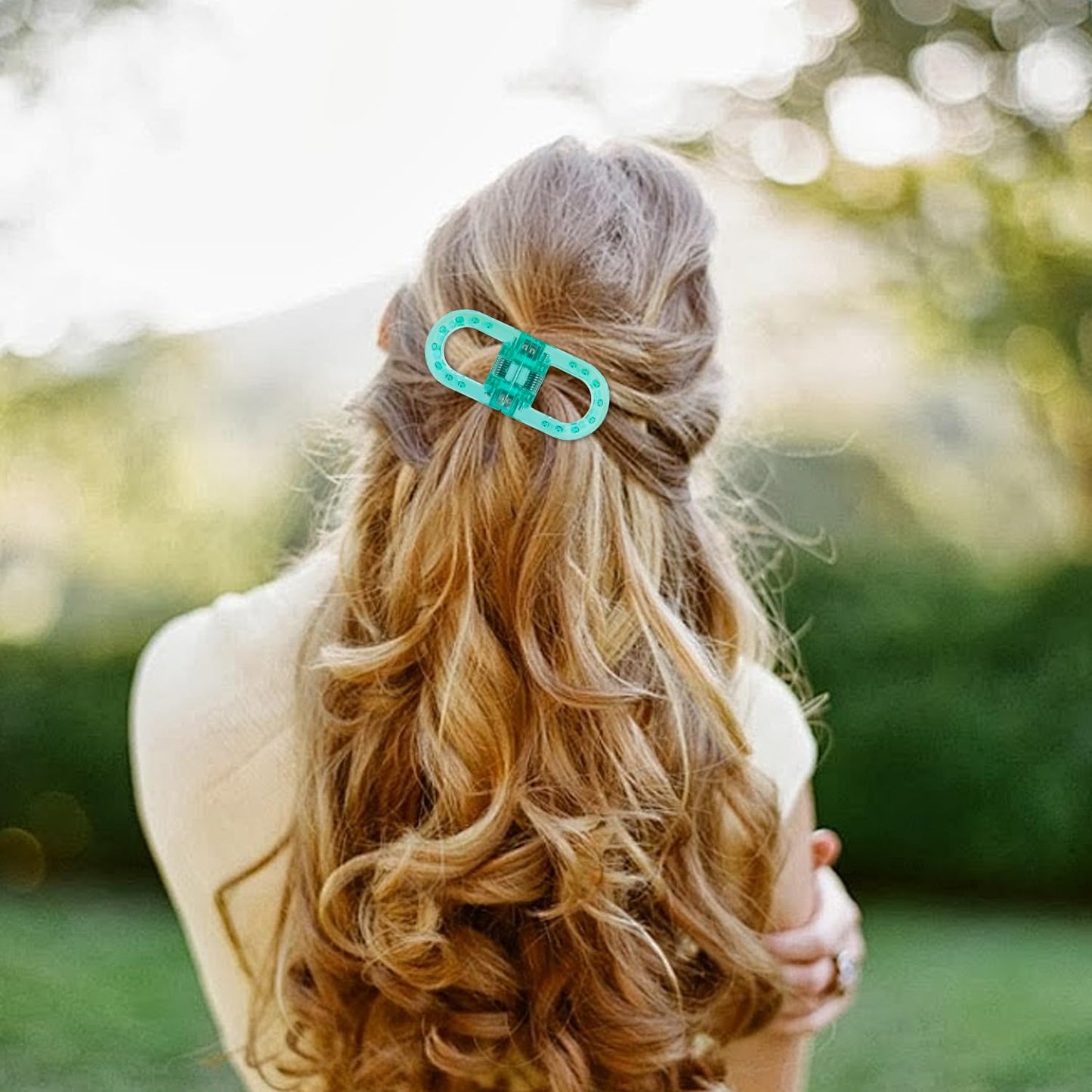 Magnetic Hair Clips, Strong Hold No-Slip Magnetic Hair Styling Clips, Clip No Crease Hair Types Strong Hold, Seamless 2-in-1 Design for Easy Everyday Hairstyles (New-Orange)