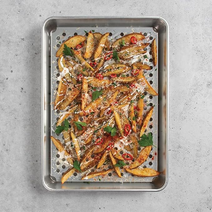Nordic Ware Naturals High Sided Half Sheet Pan with Multi-Purpose Oven and Cooling Rack