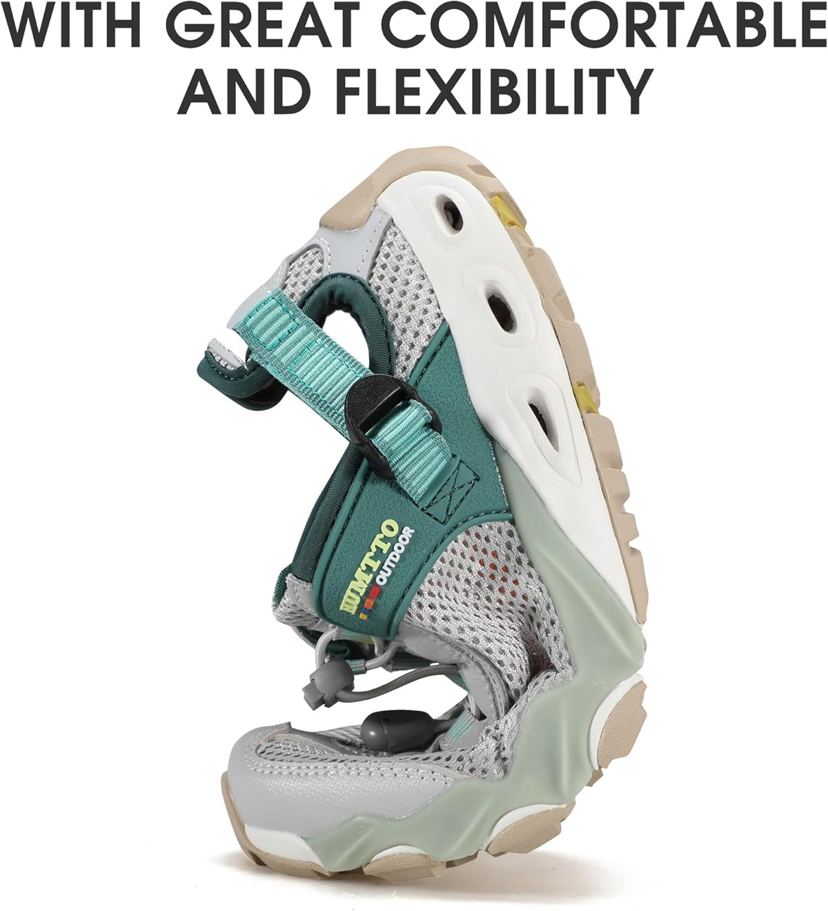 HUMTTO Women's Amphibious Water Shoes - Closed Toe Hiking Sandals Summer Outdoor Water Sandal Non-Slip River Shoes Quick Drying Aqua Shoe