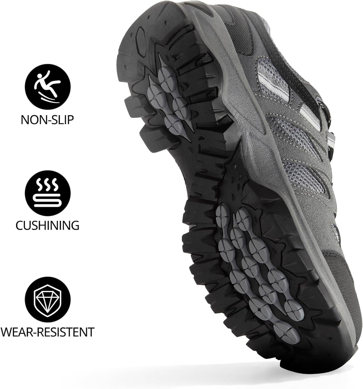 CAMELSPORTS Mens Hiking Shoes Walking Shoes for Men Outdoor Leather Mesh Lightweight Trail Sneakers