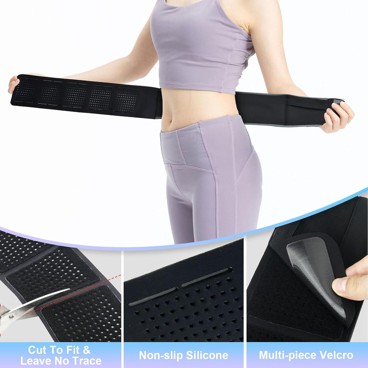 Diabetic Pump Belt Holder, Diabetes Insulin Pump Belt with Cuttable Size, Diabete Waist Running Belt for Men & Women (M:24"-38")