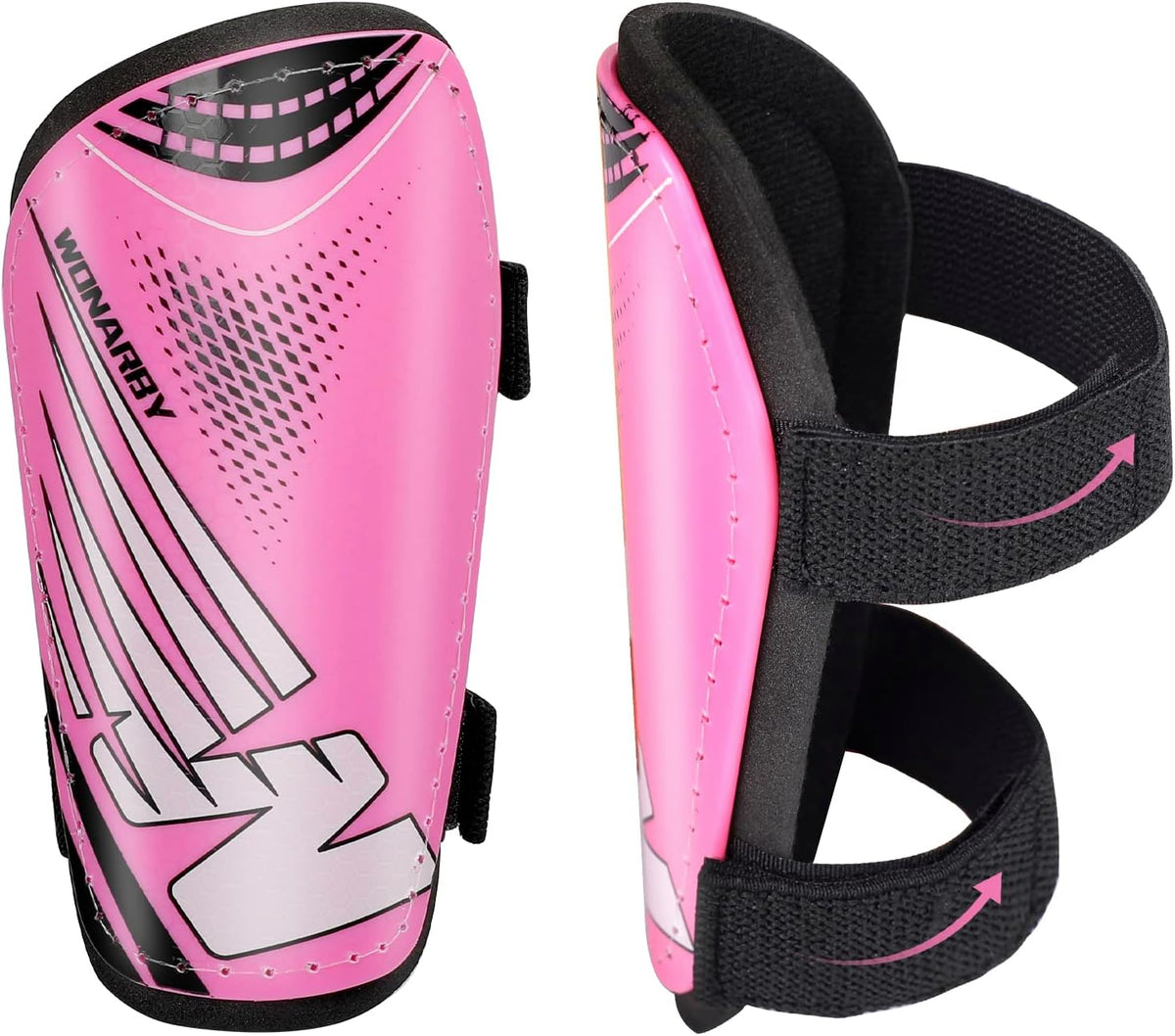 Shin Guards Soccer Youth Kids - Shin Guard for Boys Girls Teenagers Toddler 2-18 Years Old - Football Shin Pads Protection Equipment with Adjustable Straps