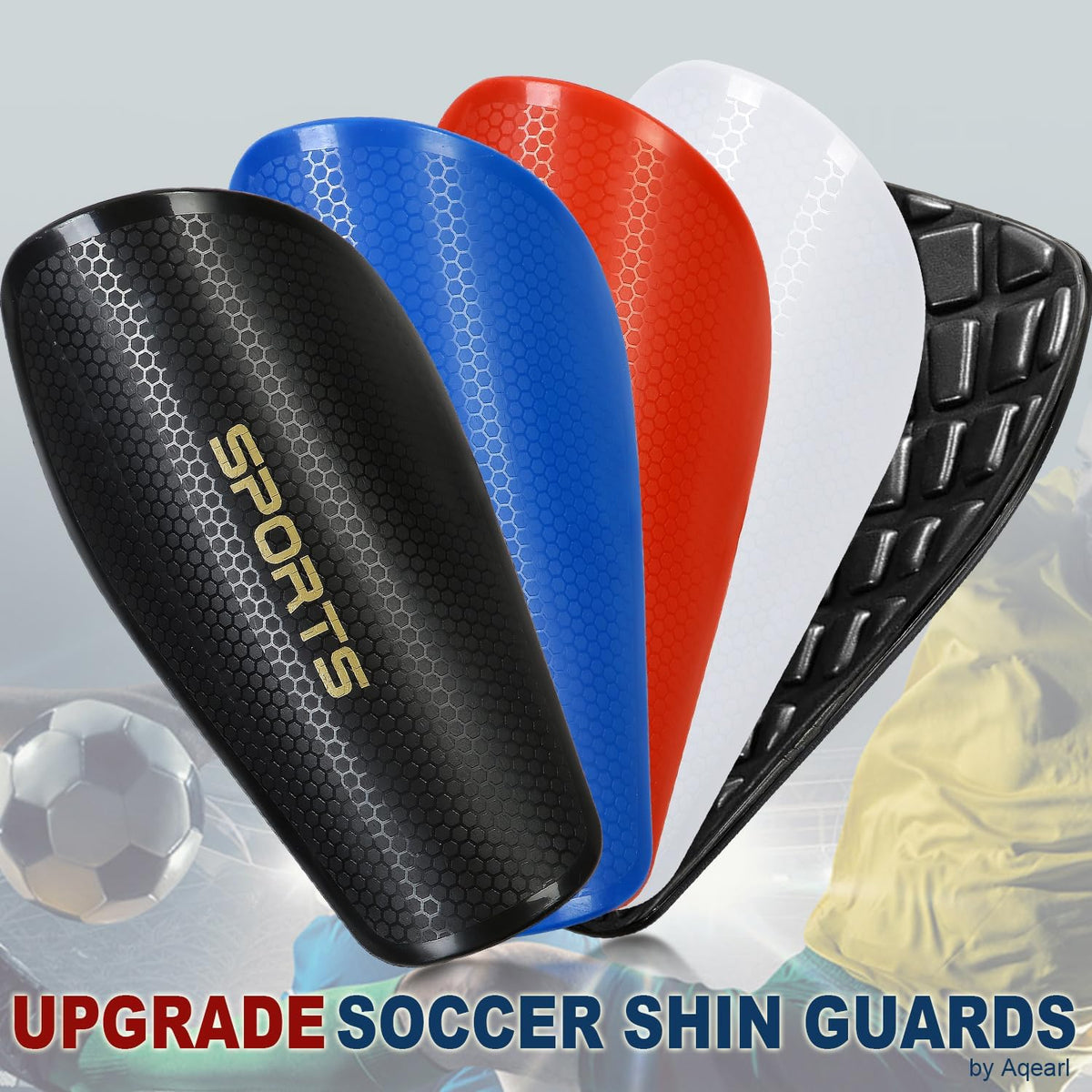 Soccer Shin Guards for Kids Youth and Shin Guard Sleeves Children's Calf Protectors for Boys Girls Kids Teenagers 3-5,5-10,10-15 Years Old Children