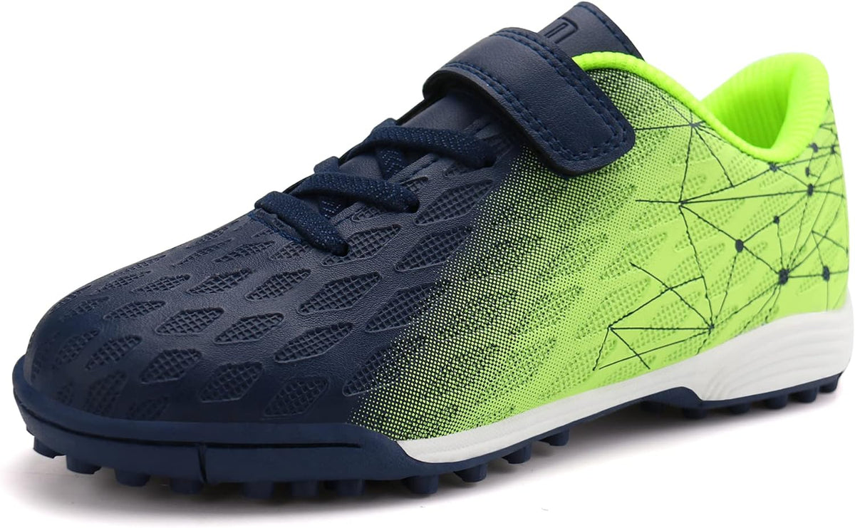 brooman Kids Indoor Soccer Shoes Boys Girls Soccer Cleats Athletic Turf Shoes