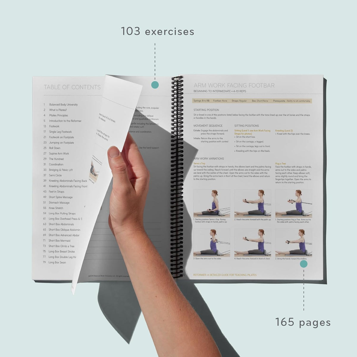 Balanced Body Reformer Guide, Pilates Reformer Guide for Workout Equipment, for Home Gym or Studio Use