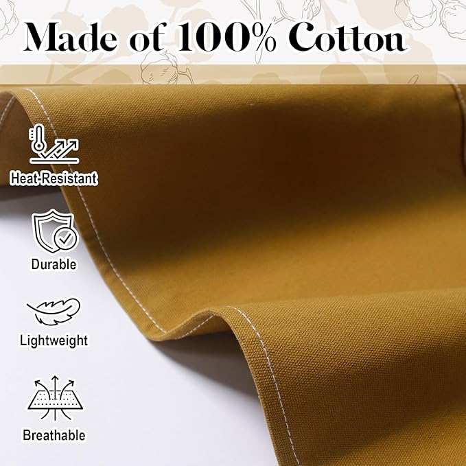 Plus Size Kitchen Apron for Men Women, Cross Back Cotton Canvas Chef Apron