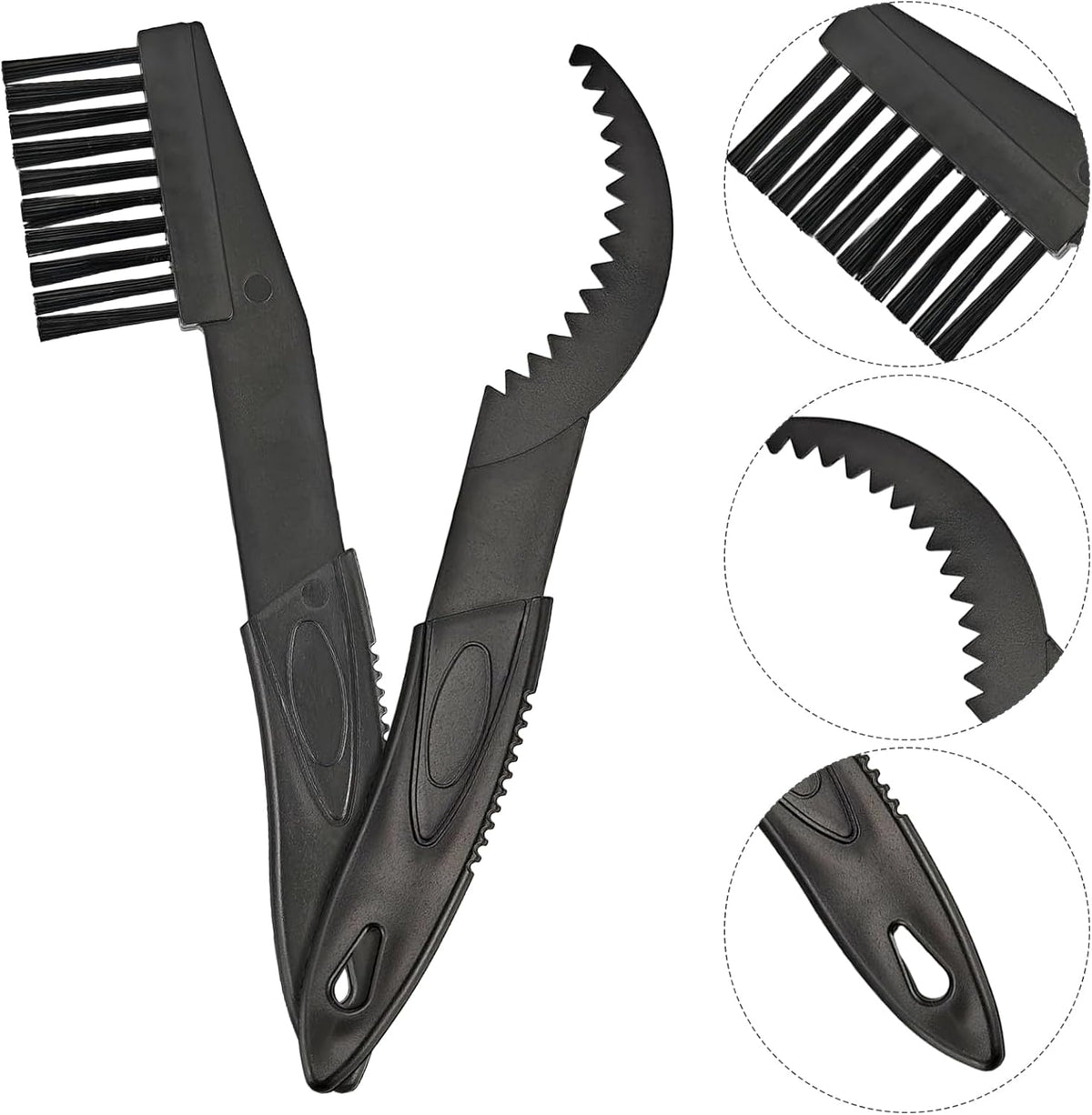 5 Pcs Motorcycle Chain Cleaning Kit — Motorcycle Chain Brush, Bicycle Lube Tool and Microfiber Towel, Bike Cleaner Tool Set for Motorsport Street Bike Crankset, Fits 428, 520, 525, 530