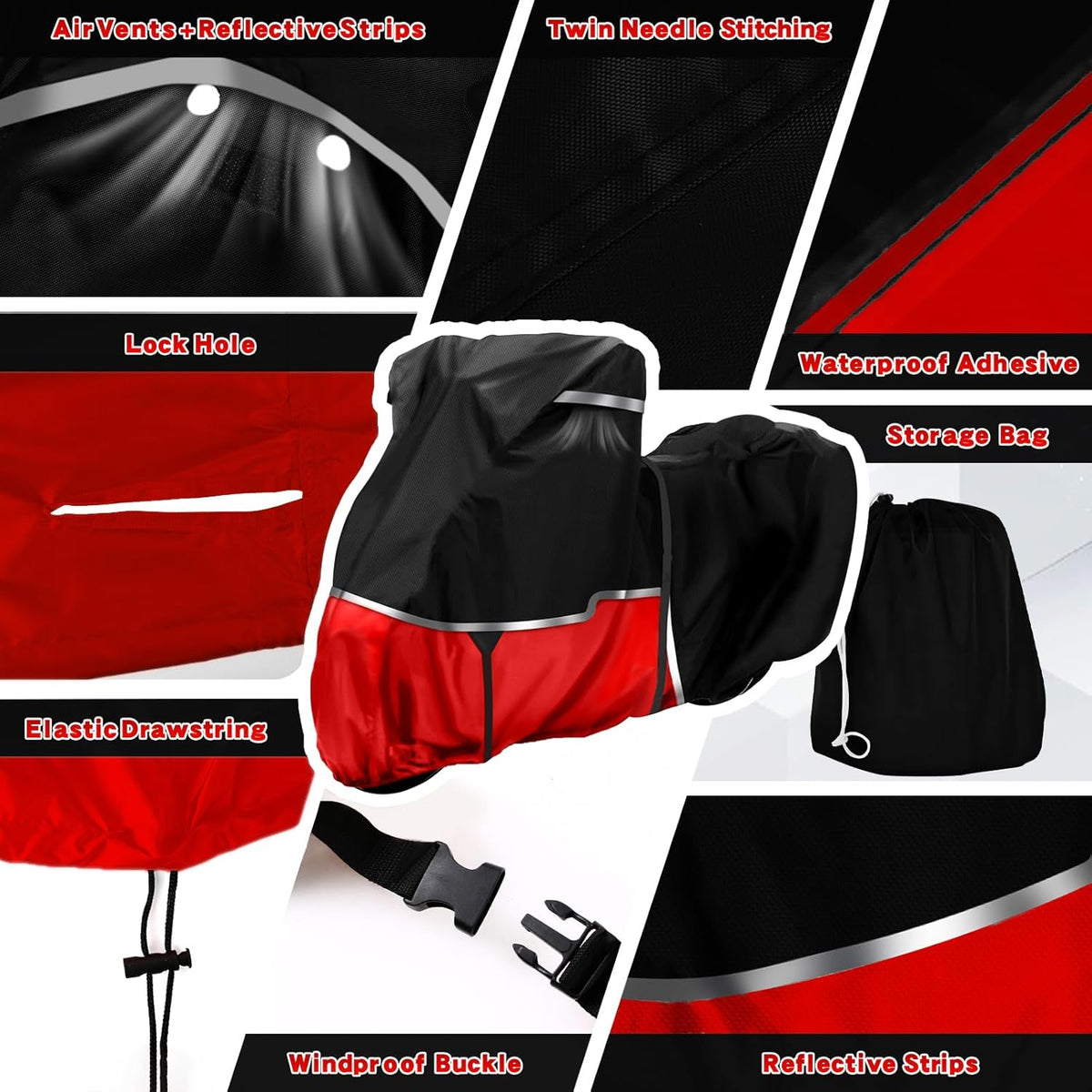 420D Motorcycle Cover Suitable for Kawasaki Vulcan 650 900 1500 and Eliminator 450 Cruiser Without Trunk Models Waterproof Motorcycle Cover Suitable for Snow Rain Dust Protection Easy to Clean
