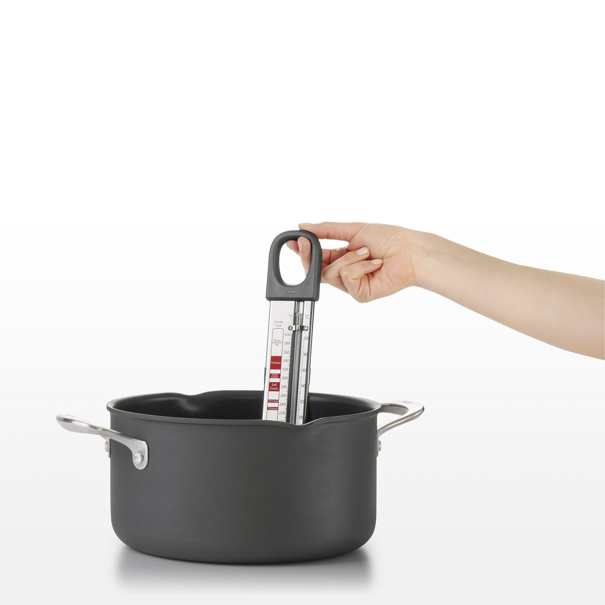 OXO Good Grips Glass Candy and Deep Fry Thermometer, Silver, 1 EA