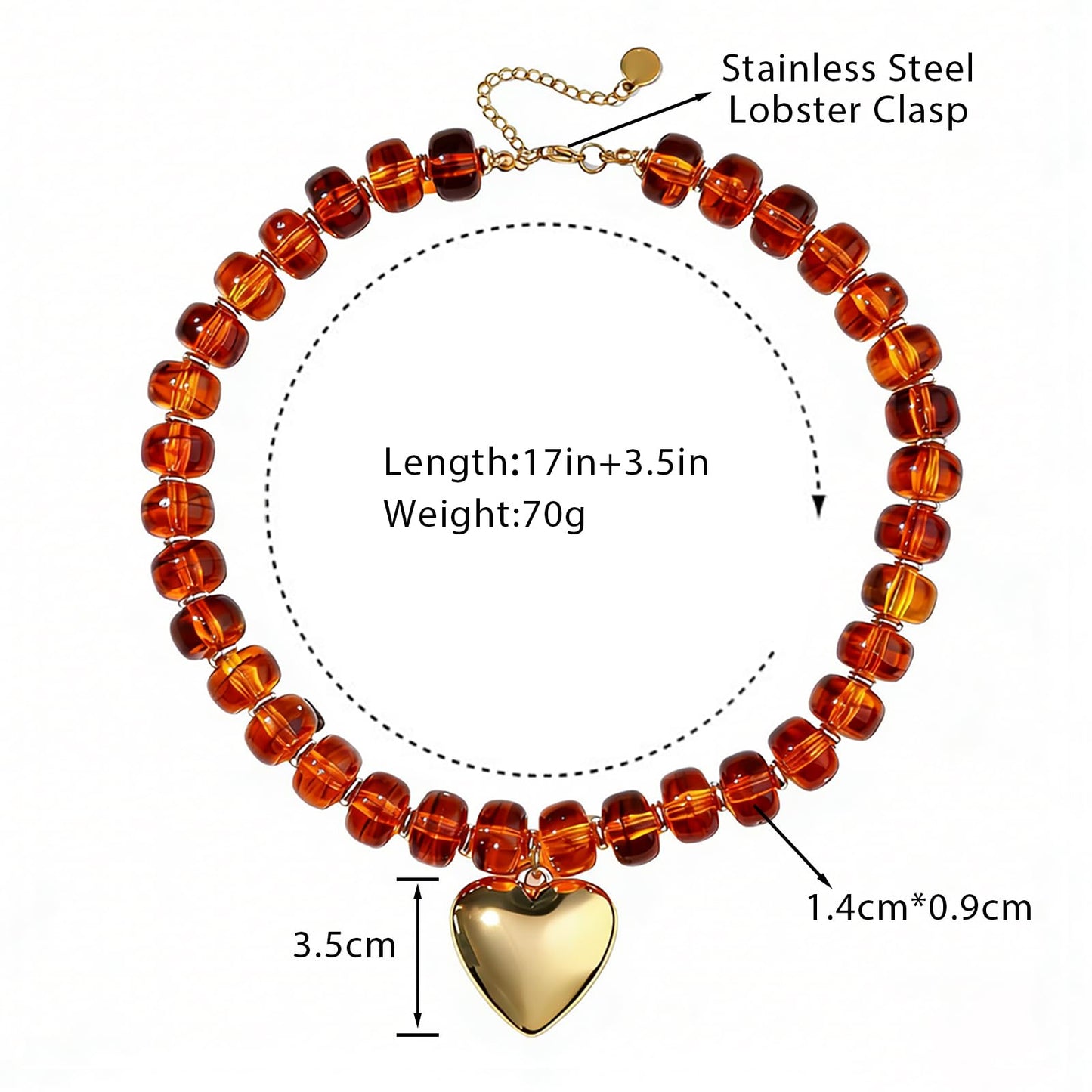 joymiao Beaded Necklaces for Women Big Colorful Beaded Necklace Boho Beach Necklace Jewelry for Women Charm Trendy Necklaces