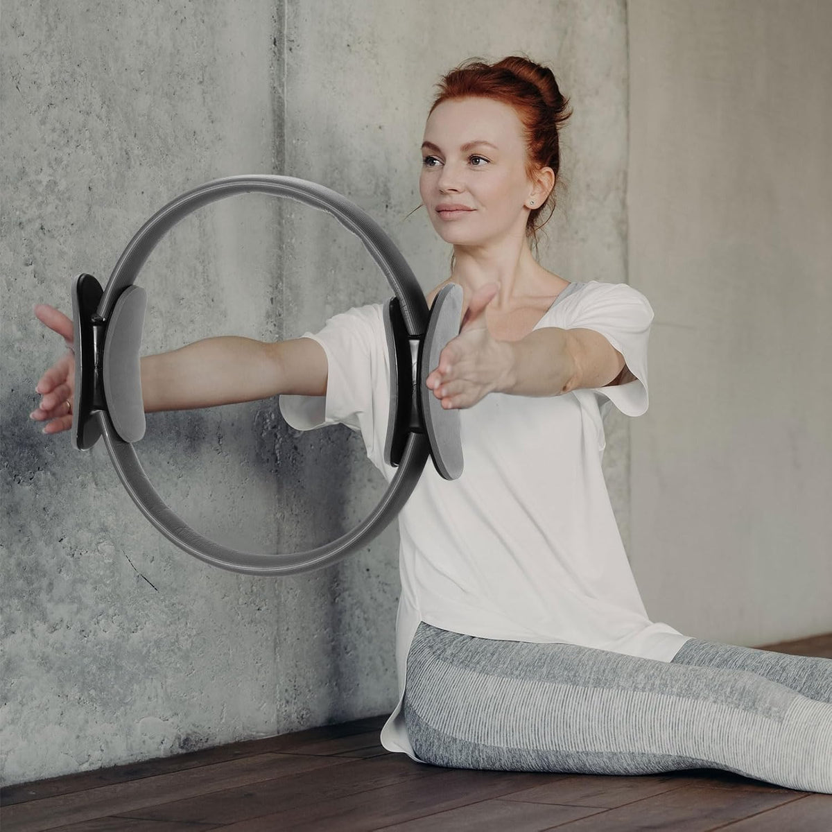 Syhood Pilates Ring 11. 81 Inch Pilates Circle Yoga Ring Magic Lightweight Flexible Workout Equipment for Fitness Physical Therapy Resistance Exercise Arms Legs