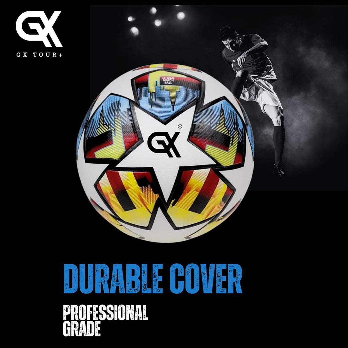 Soccer Ball Size 5 – Premium Grade PU Construction, Durable Professional Tournament Ball Indoor/Outdoor Sports,Training & Match, High-Performance Design for All Levels
