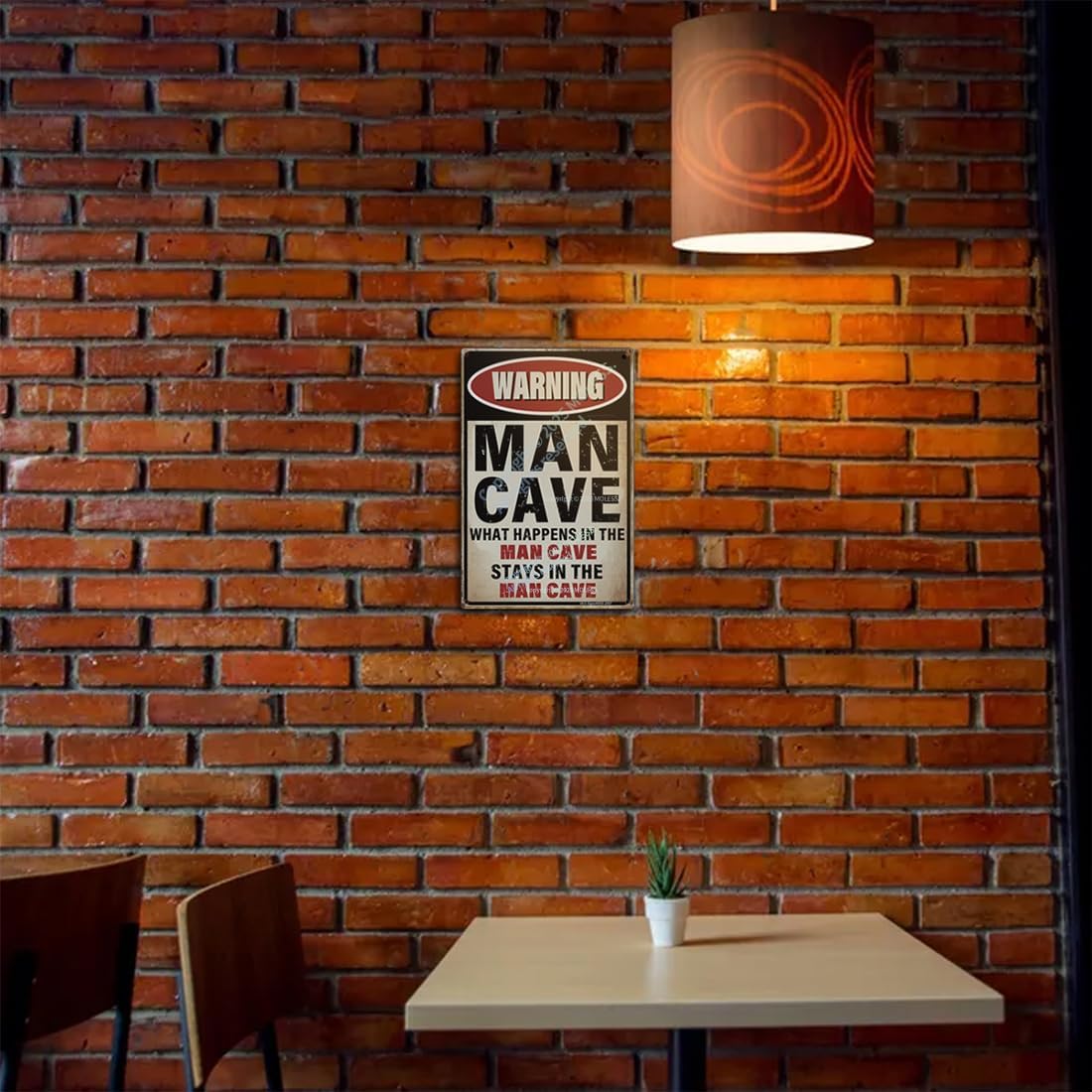 What Happens Here, Stays Here!' Funny Man Cave Decor for Men | 12x8″ Durable Vintage Metal Man Cave Signs Wall Decorations for Basement/Garage/Mancave, 2357