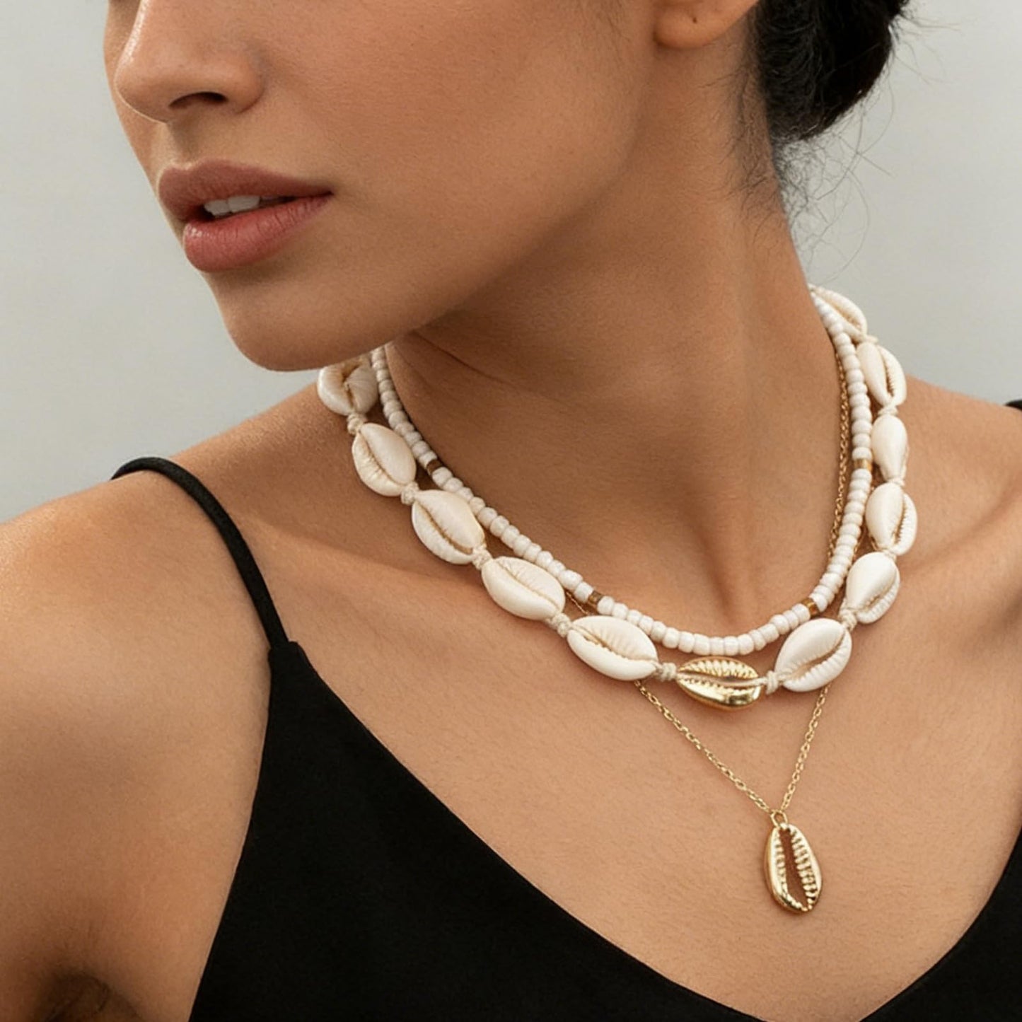 Your Always Charm Bohemian Shell Starfish Necklace for Women, Gold Layered Beach Jewelry, Coastal Vacation Outfits Accessories Cute Summer Dresses Trendy 2026
