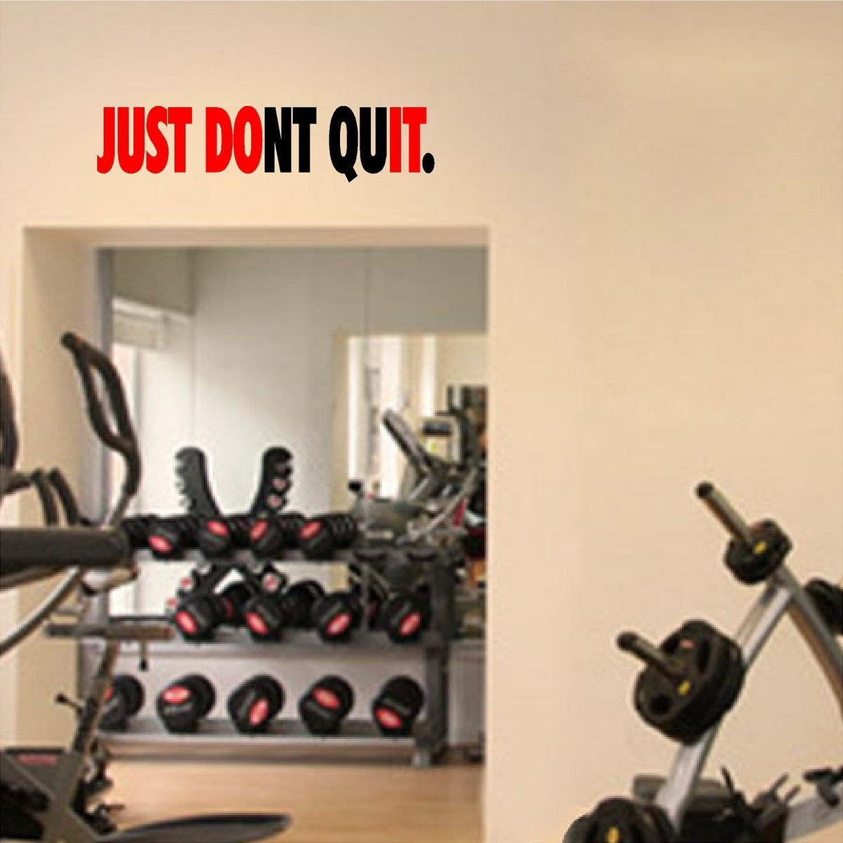 Jeyfel Decals. Fitness Wall Decals. Just Don't Quit. Just Do It. Vinyl Wall Art, Sticker Decal Gym.