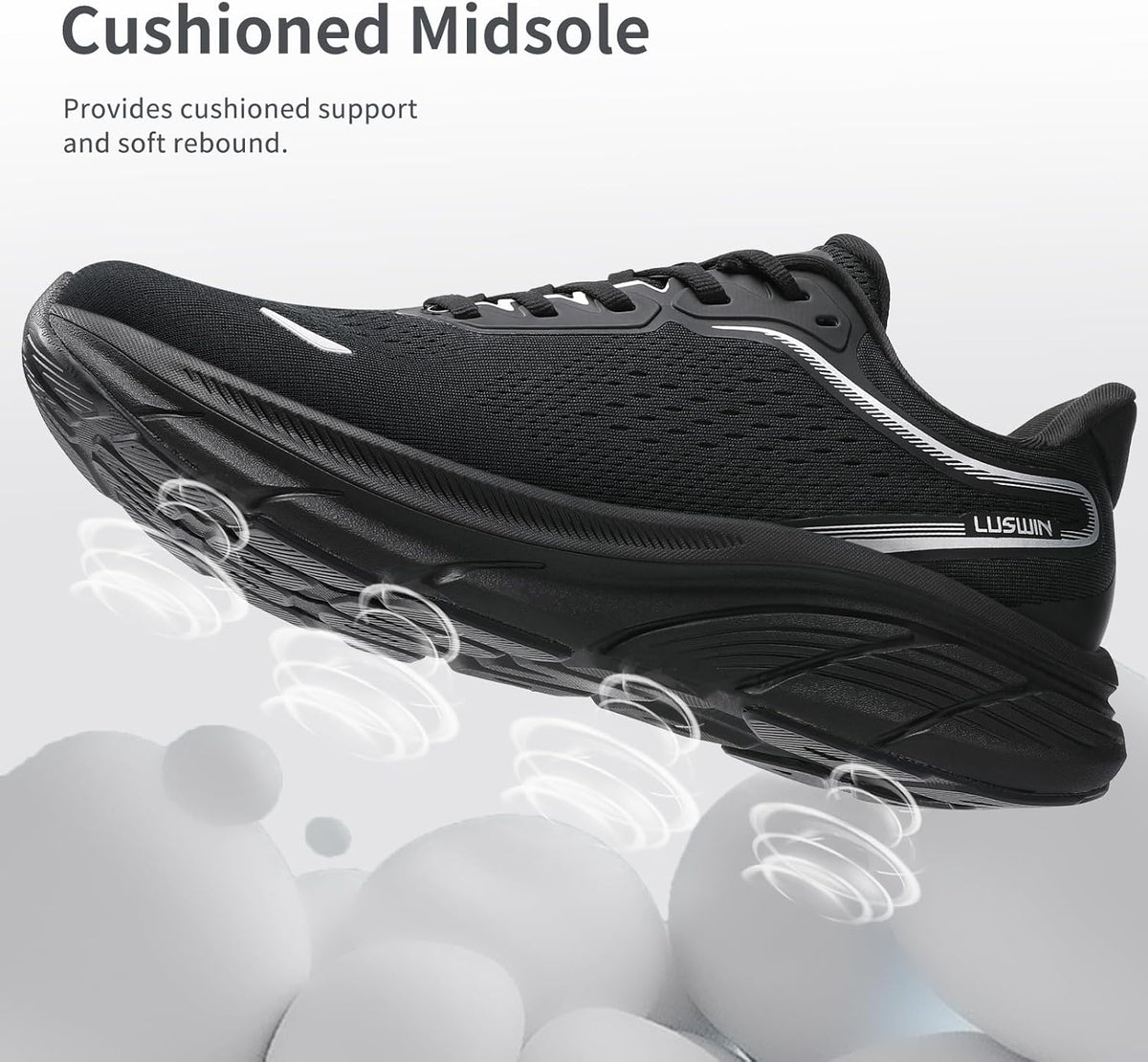Men's Walking Shoes Lightweight Breathable Cushioning Running Shoes Athletic Tennis Workout Gym Non Slip Comfortable Fashion Sneakers