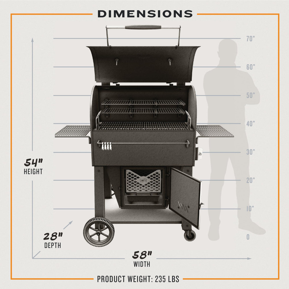 Oklahoma Joe's® Marshal Centerbox™ Smoker, Black Steel - 23202164