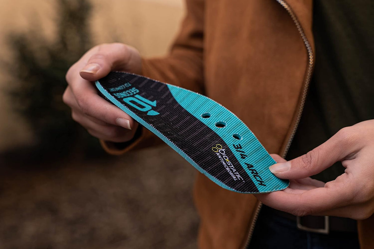 10 Seconds - 3720 Stability Insole: Firm Arch Support - High Arch Height - Firm Cushioning, High Shock Absorption, Trim to Fit, Shock Absorbing Memory Foam with Stability Plate.