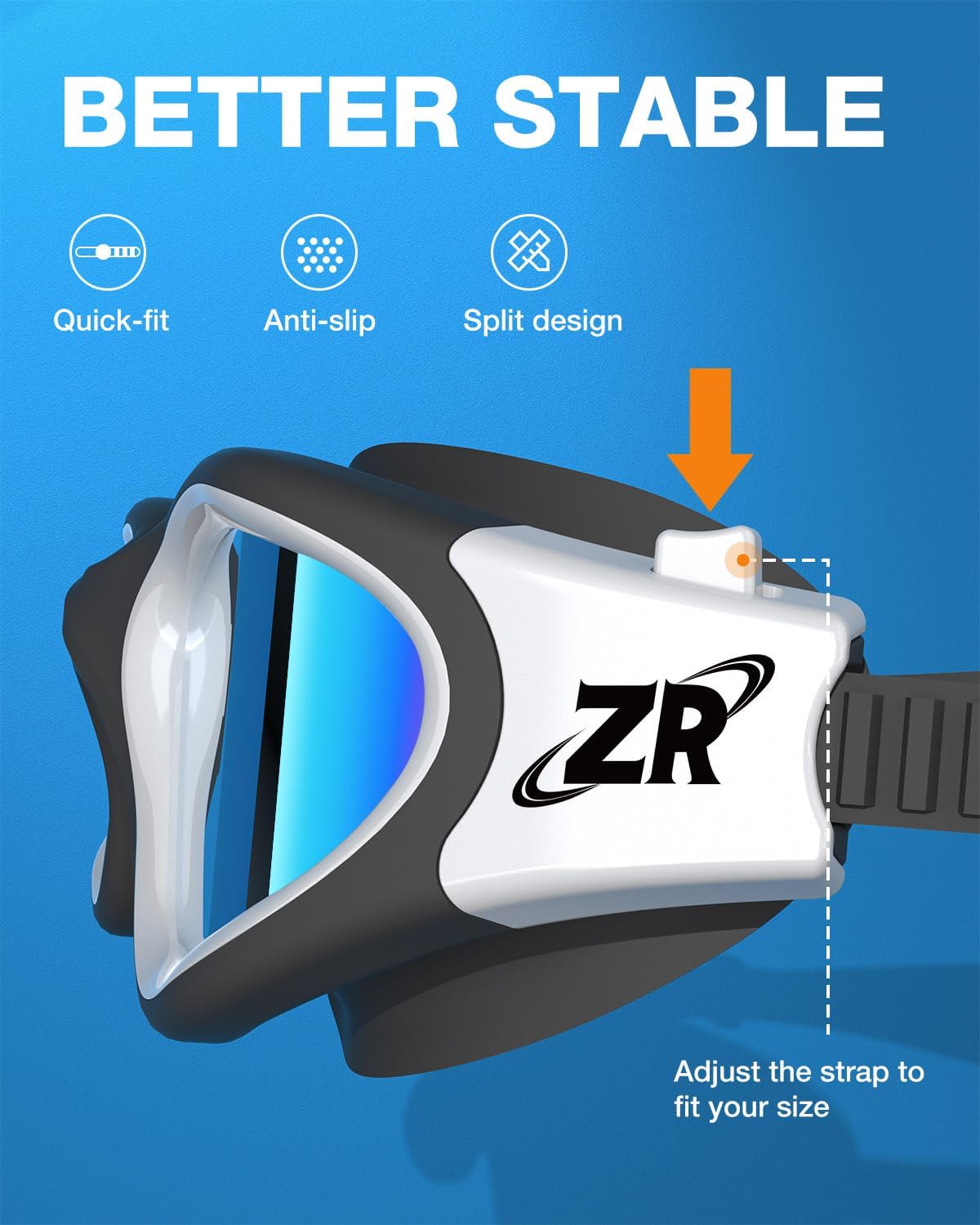 ZIONOR G1 Polarized Swimming Goggles for Unisex Adult Women Anti Fog 100% Anti UV Diving Goggles