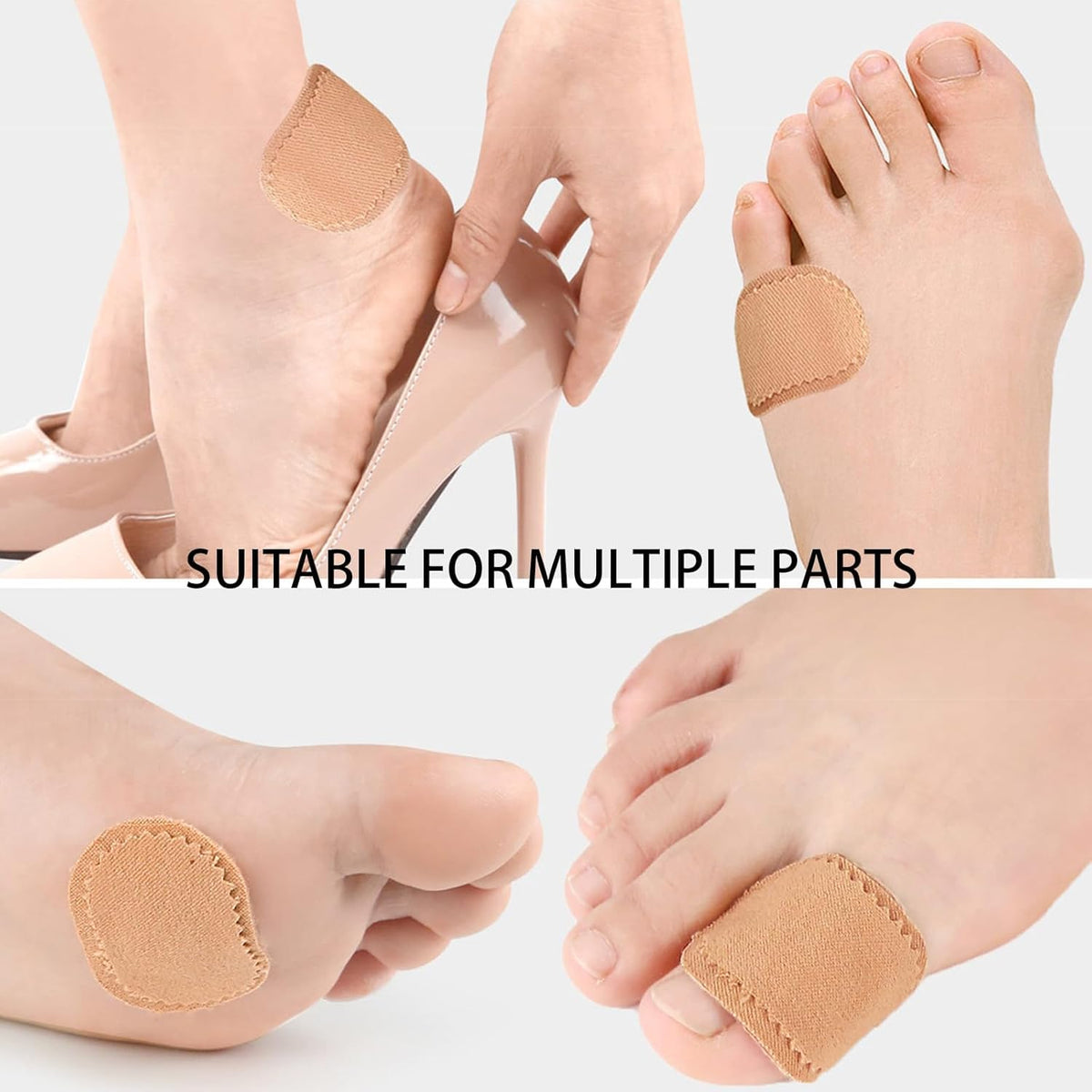 24 Pcs Foot Callus Toe Oval Cushions Pad Protector Corn Patches Shoe Accessories Fabric Feet Heel Toe Protector