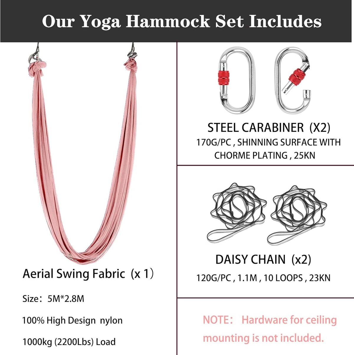 5.5 Yards Aerial Silk Swing Outdoor Hammock Aerial Yoga Swing For Adults,Aerial Yoga Hammocks for outside