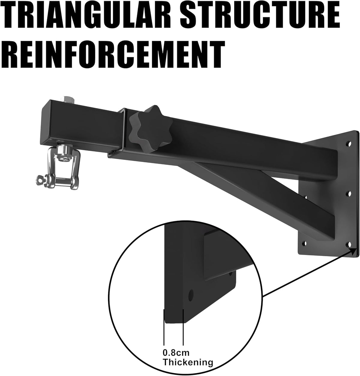 Adjustable Heavy Duty Bag Hanger,Wall Mount Punching Bag Hanger,Thickened Steel Plate and Stainless Steel kit for Home Gym Indoor Outdoor (Supports up to 900Ib)