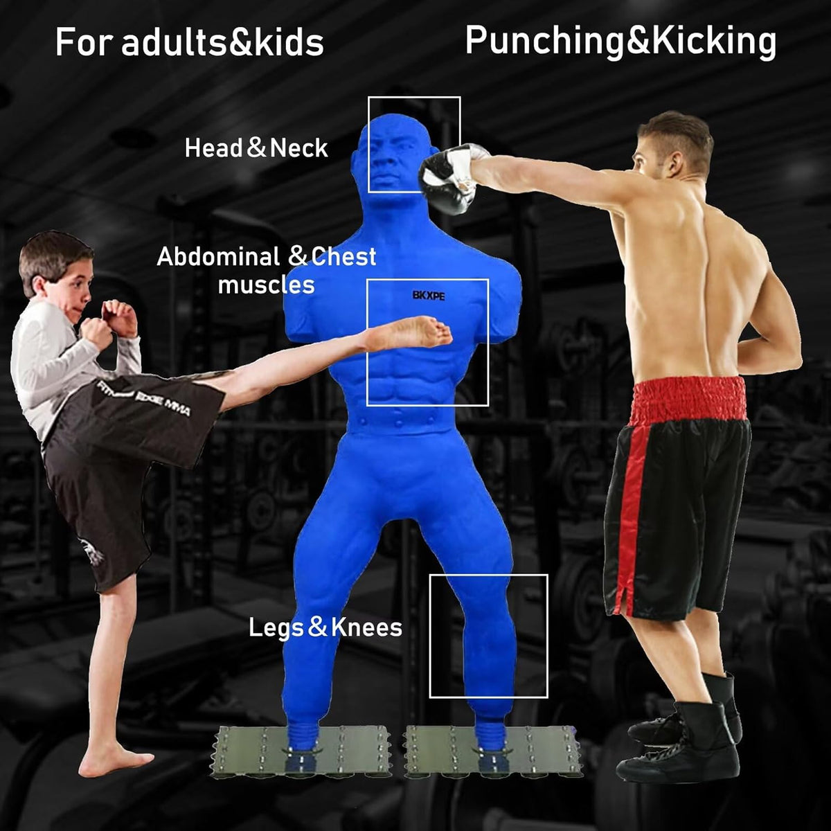 Freestanding Punching Bag Boxing Dummy for Adults Fighting Bag Stand Kick Boxing Mannequin Training Dummy Martial Arts