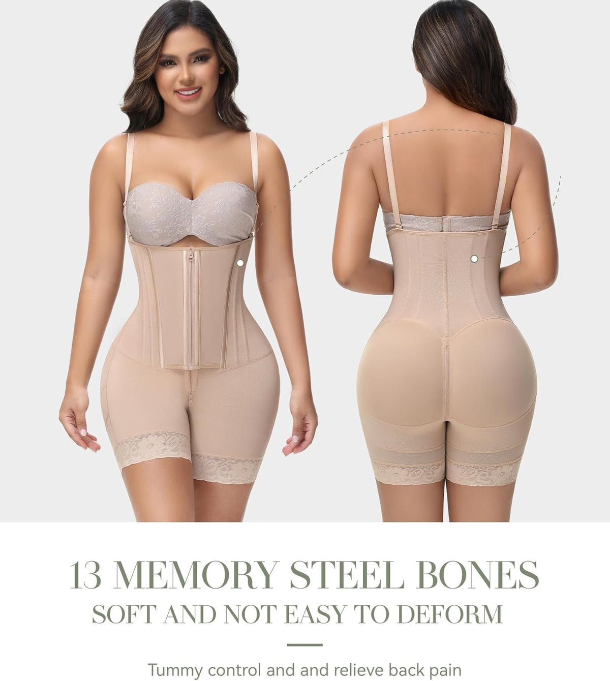 M MYODRESS Fajas Colombianas Moldeadoras Shapewear for Women Tummy Control Body Shaper Post Surgery Compression Garment
