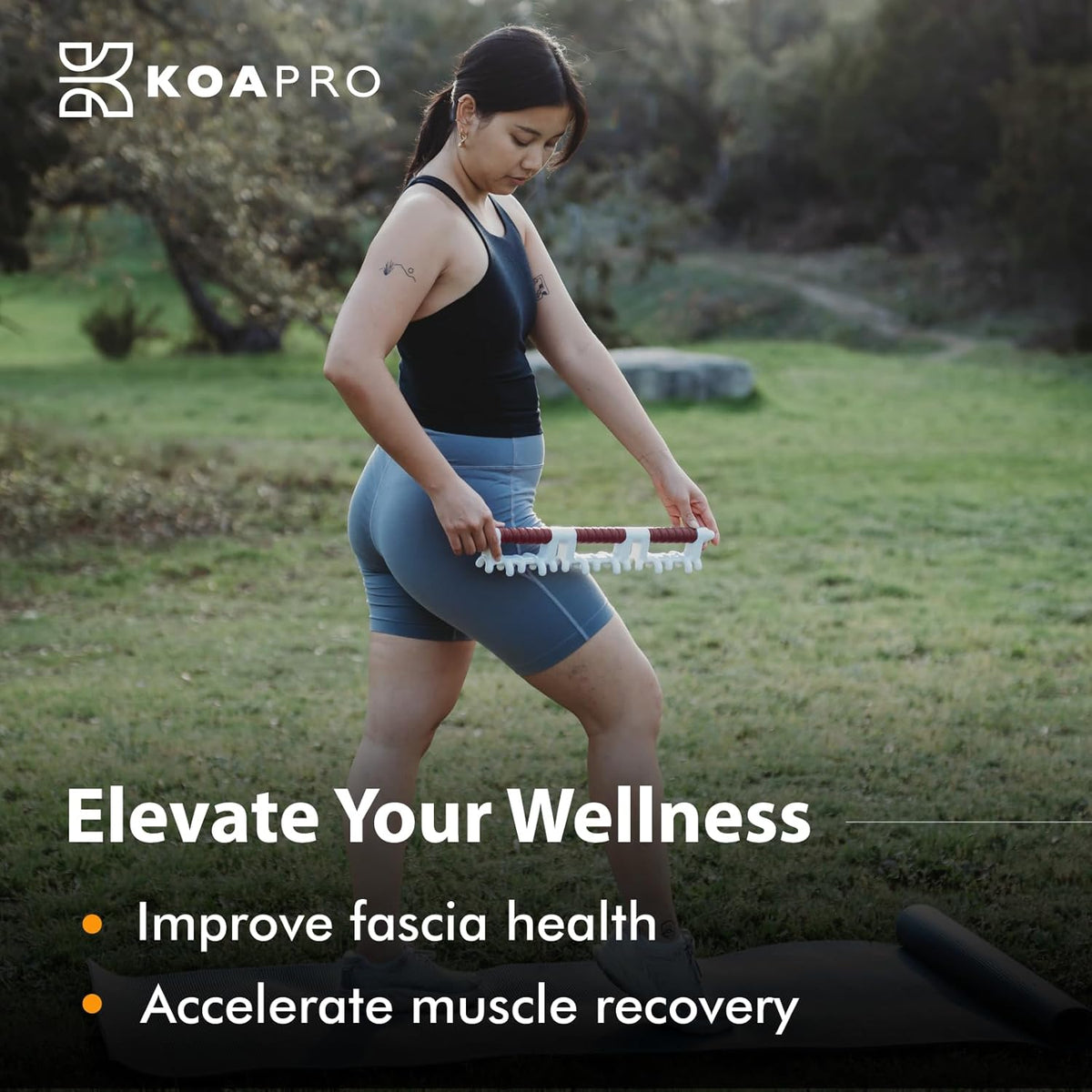 KOAPRO Facia Blaster for Cellulite and Sore Muscles – Large, Full Body Manual Trigger Point Massager for Deep Tissue Relief on Back, Neck, Legs, Myofascial Release Tool Alleviates Tension and Aches