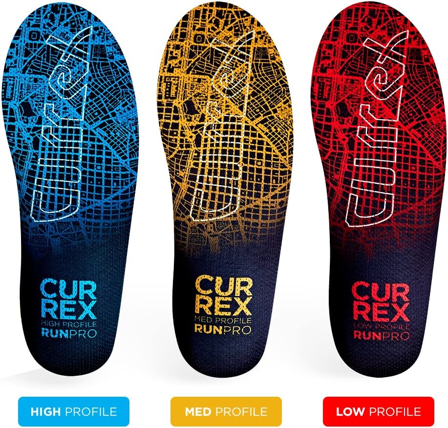 CURREX RunPro Insoles for Running Shoes – Arch Support Inserts to Help Reduce Fatigue, Prevent Injuries & Boost Performance – for Men & Women – Medium Arch, Medium Size