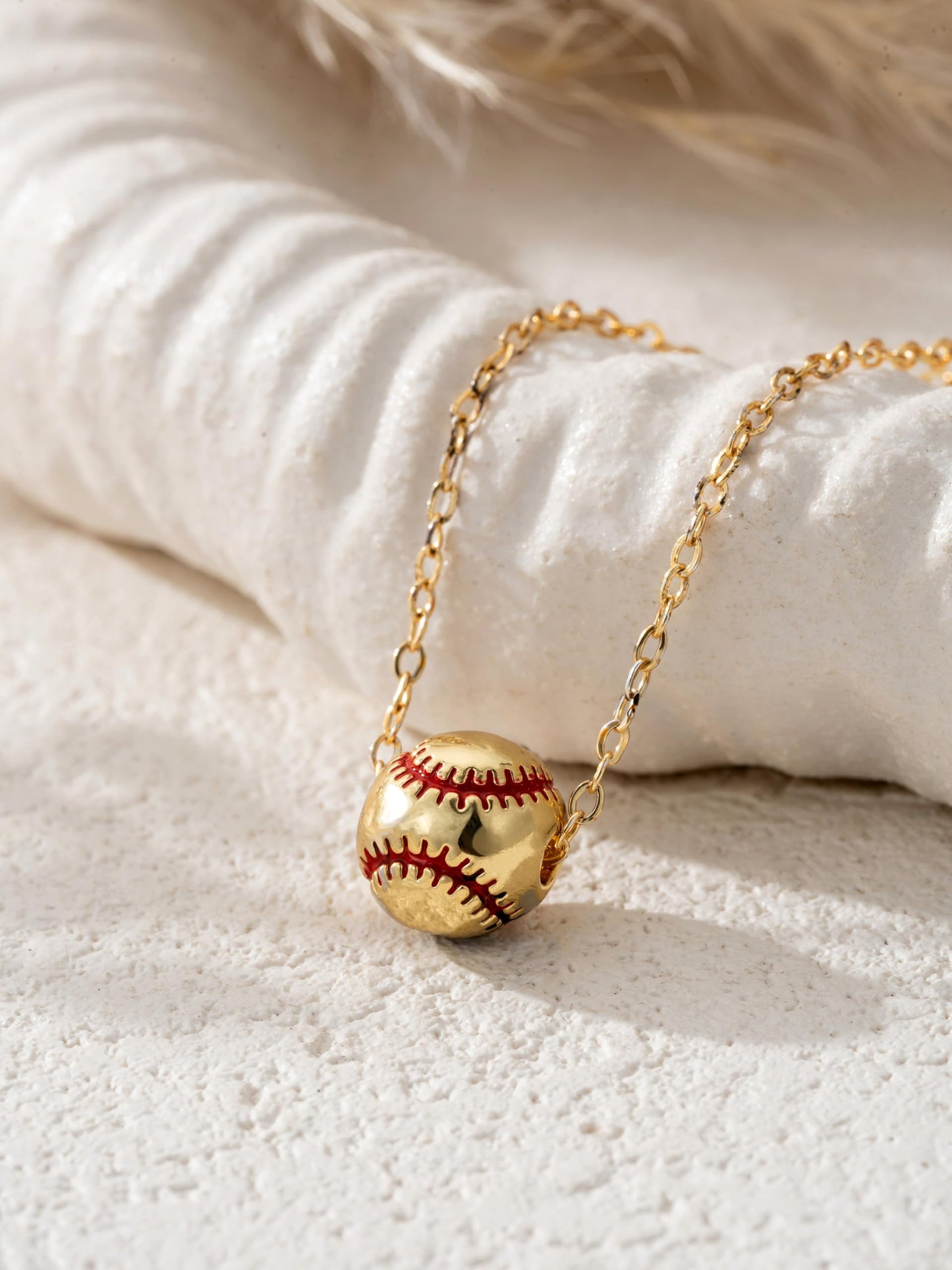 Baydurcan Gold Baseball Necklace for Women Softball Gifts for Sport lover Baseball Necklaces Softball Mom