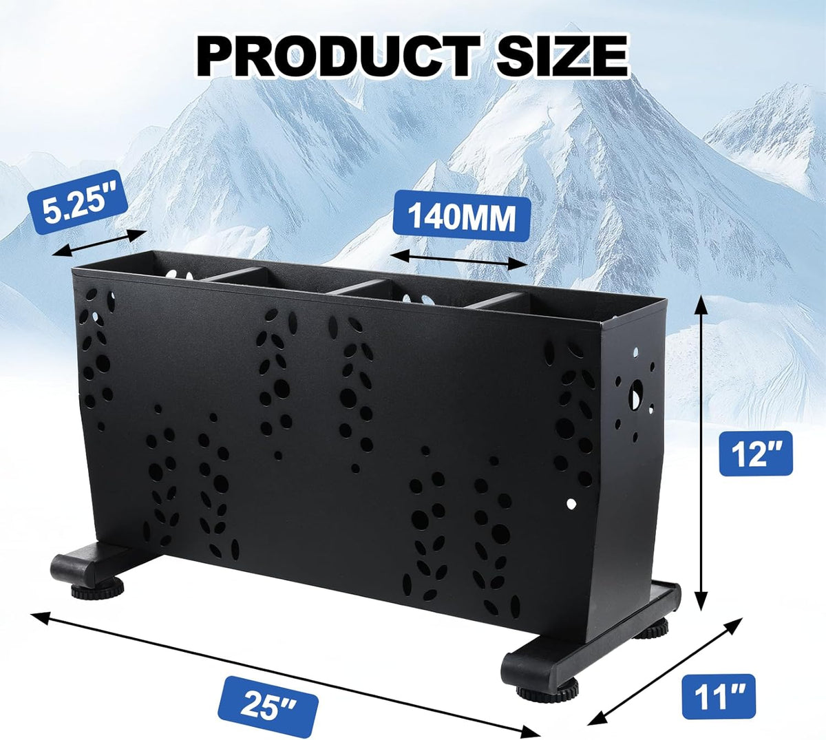 Freestanding Ski Storage Rack for 8 Pairs, Floor Stand Ski Organizer Rack, Heavy Duty Alloy Steel Ski Holders Ski Organizer, Freestanding Ski Organizer for Garage Basement