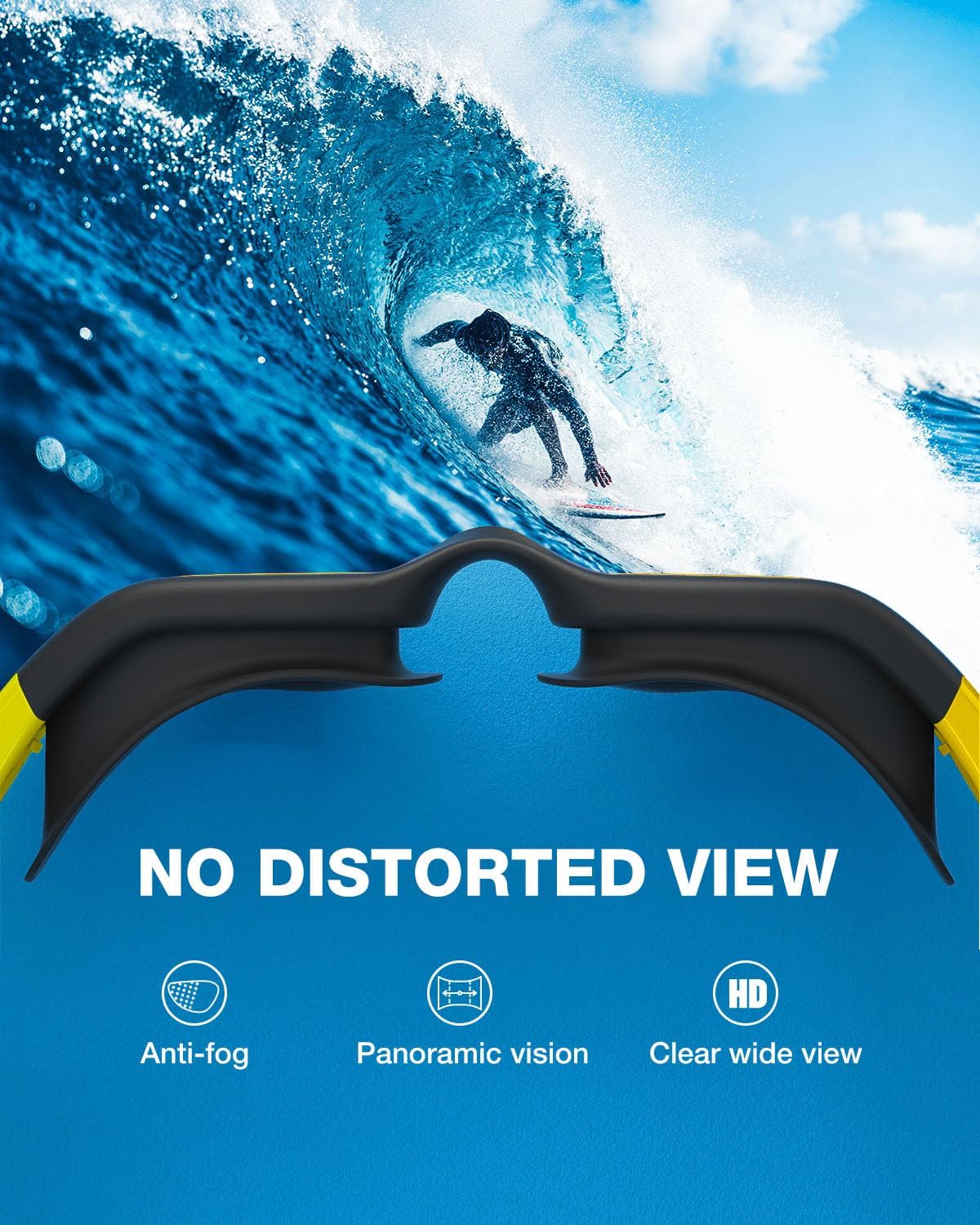 ZIONOR G1 Polarized Swimming Goggles for Unisex Adult Women Anti Fog 100% Anti UV Diving Goggles
