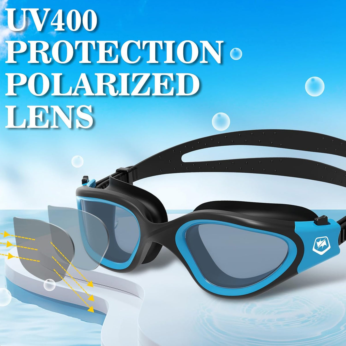 WIN.MAX Polarized Swimming Goggles Swim Pool Goggles Anti Fog Anti UV No Leakage Clear Vision for Men Women Adults Teenagers