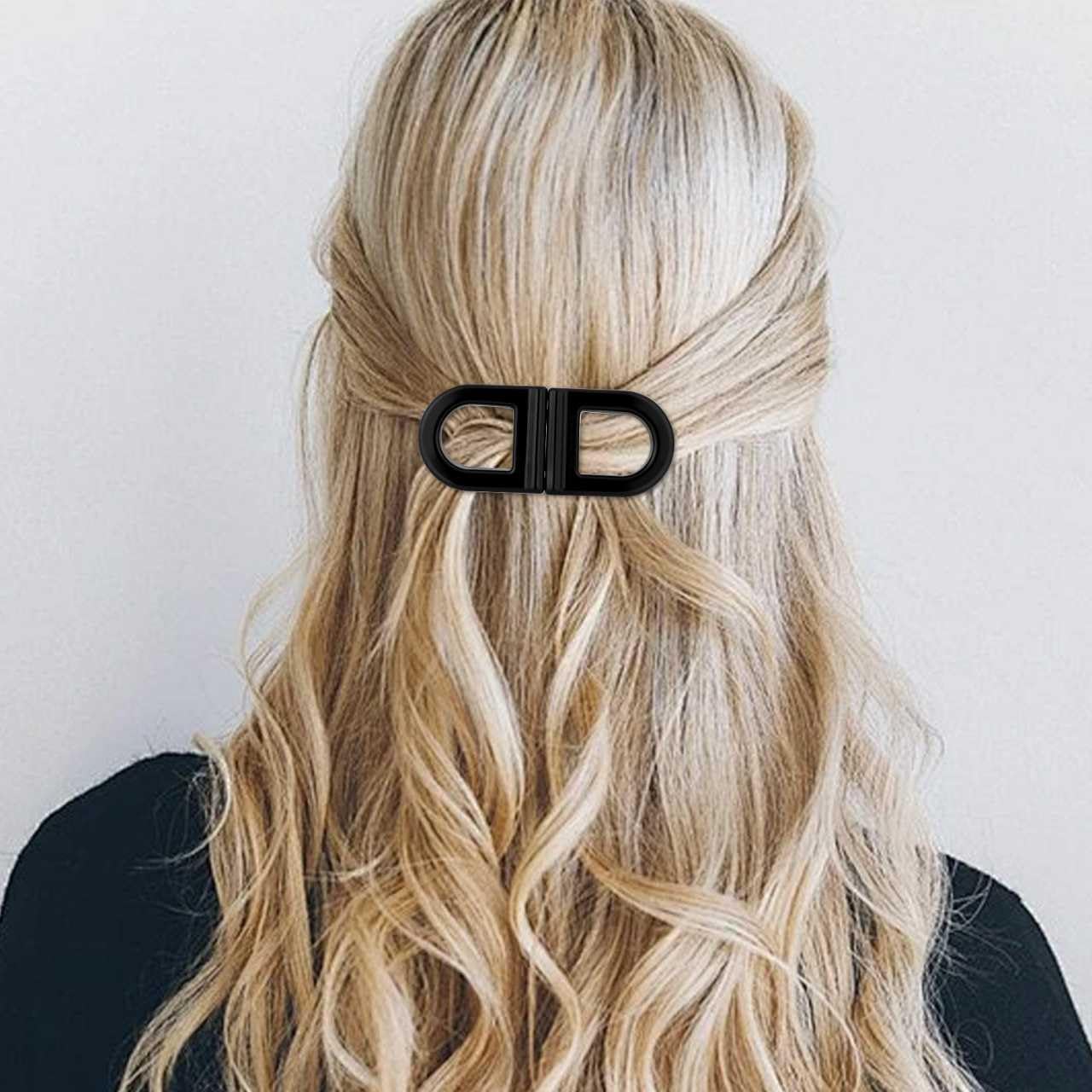 Magnetic Hair Clips for Women - Strong Hold No-Slip No Crease 2-in-1 Hair Styling Clips, Gentle on All Hair Types for Easy Everyday Hairstyles (F: 4pcs)