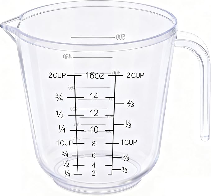 DOTINGHUX Measuring Cup, 2 Cup, Clear