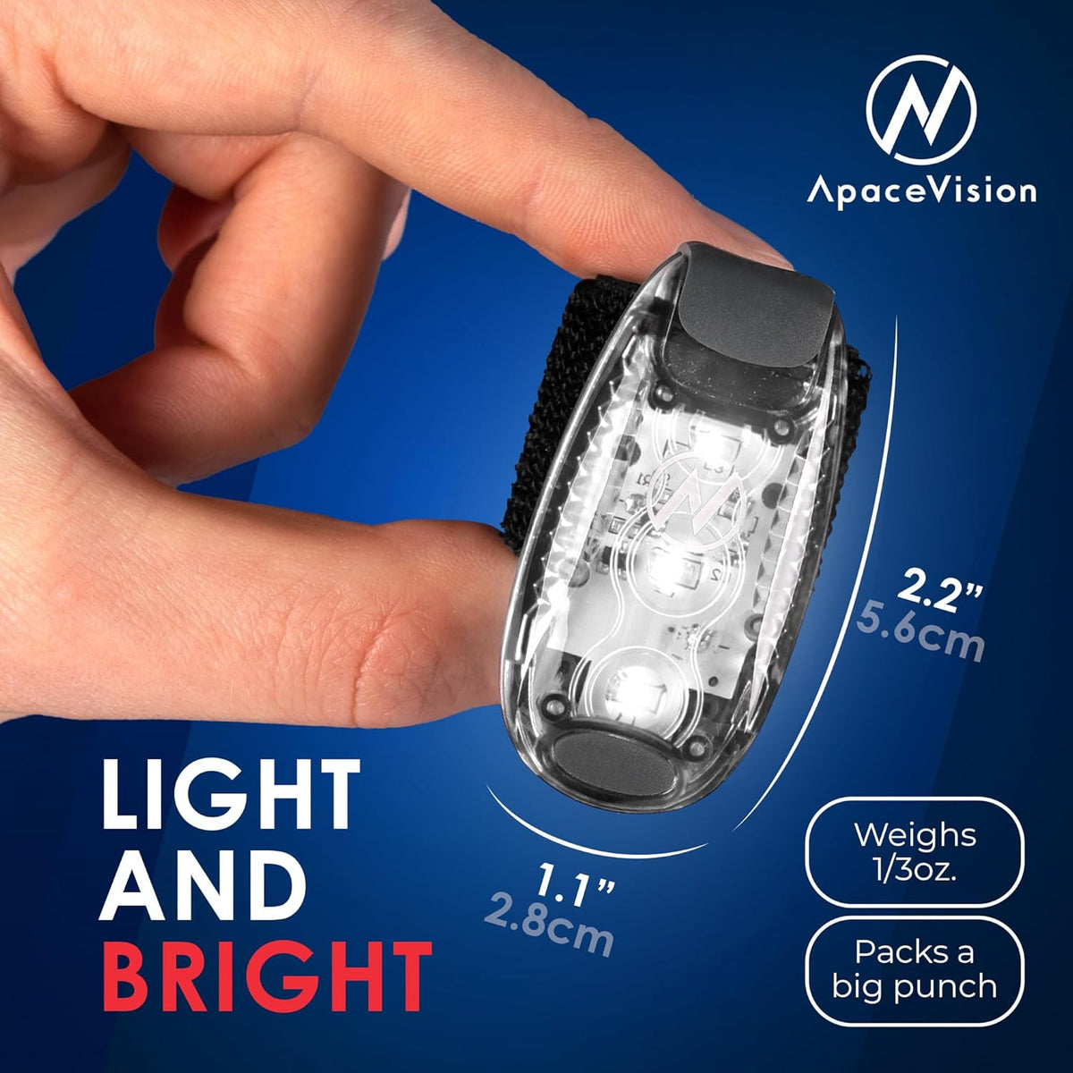 LED Safety Light (2 Pack) - Clip On Strobe/Running Lights for Runners, Dog, Bike, Walking, Boat, Kayak, Stroller and More - High Visibility Accessories for Your Reflective Gear, Bicycle