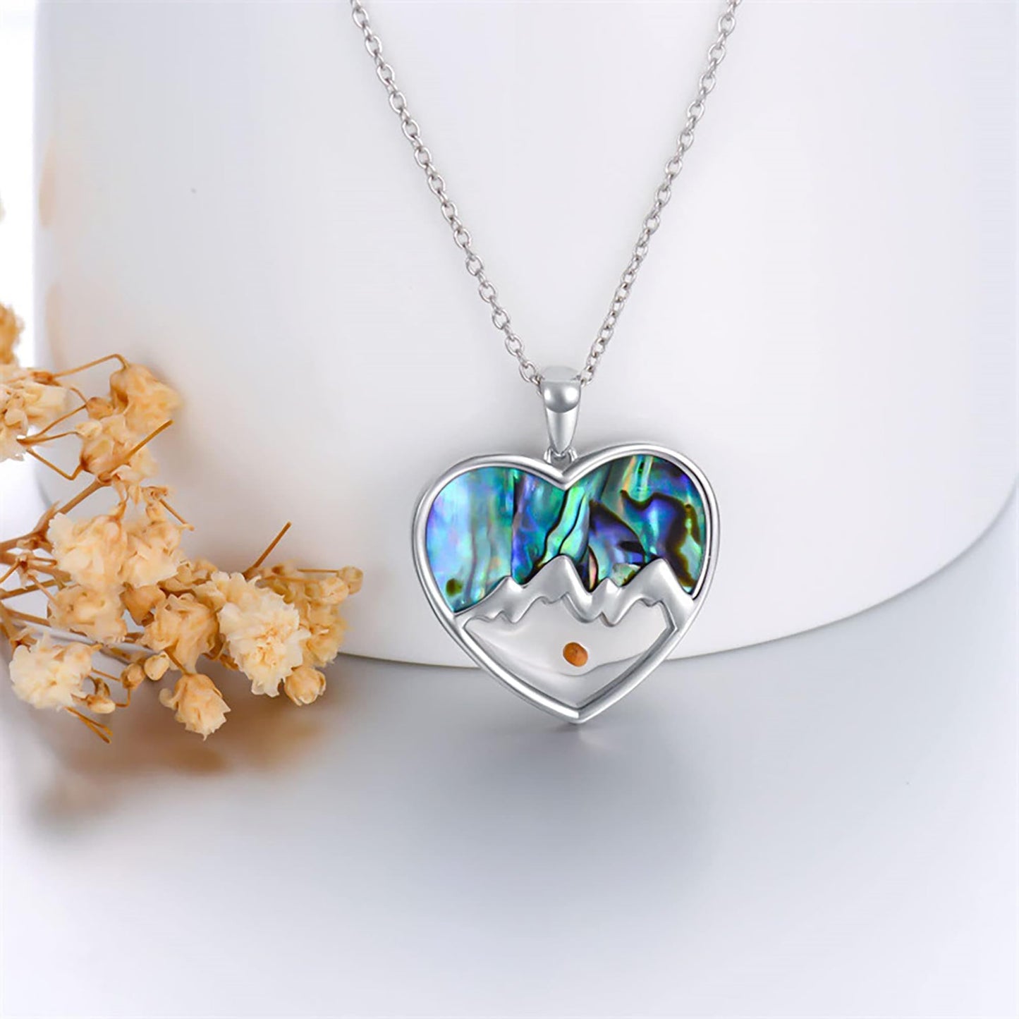 VLIEGEN Mustard Seed Necklace - Stainless Steel Faith Mountain Jewelry for Women & Men styleD