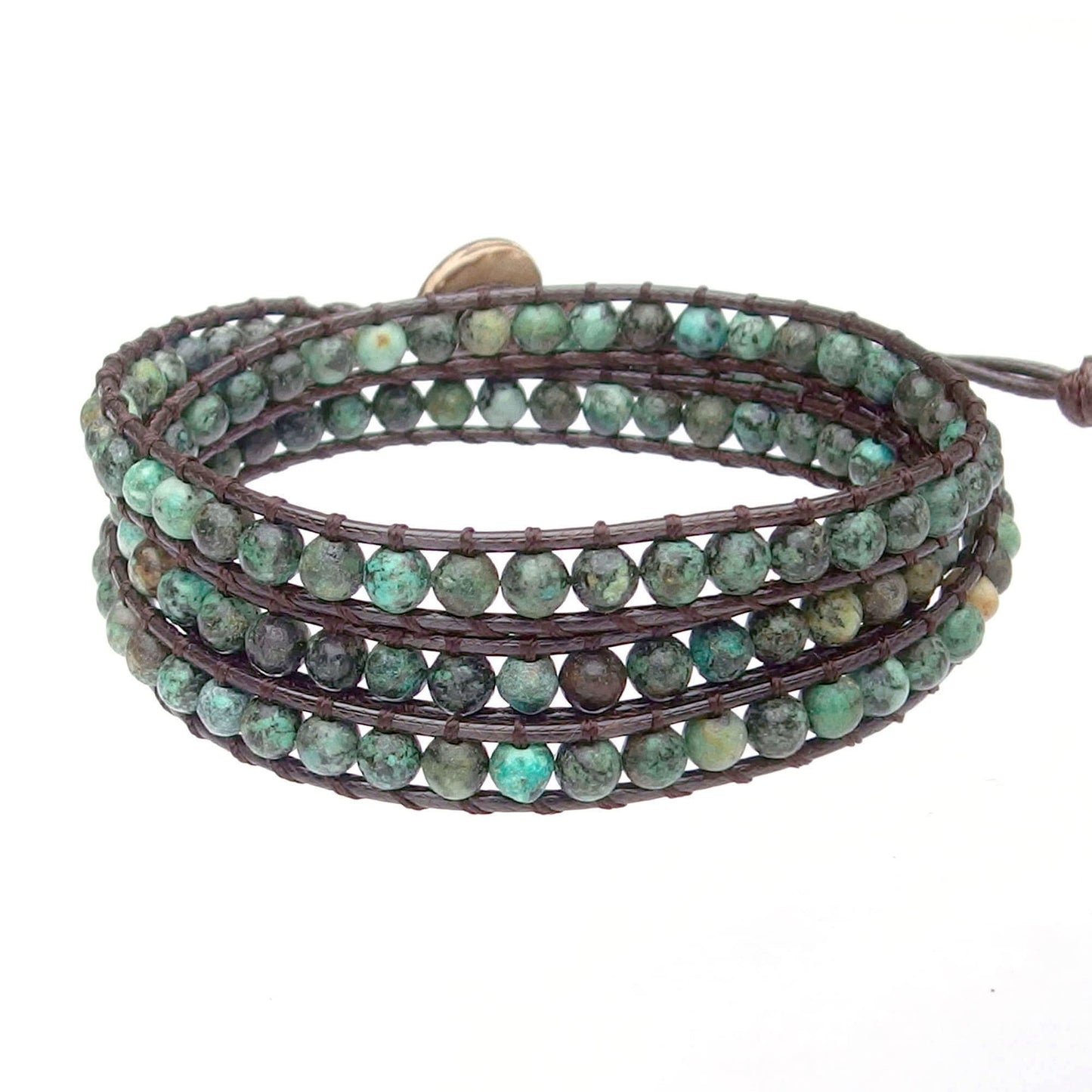 Ayriwoyi Africa Turquoise Bracelet Beaded Wrap Bracelet For Women Boho Leather Bracelet Adjustable Bohemian Wrap Bracelets