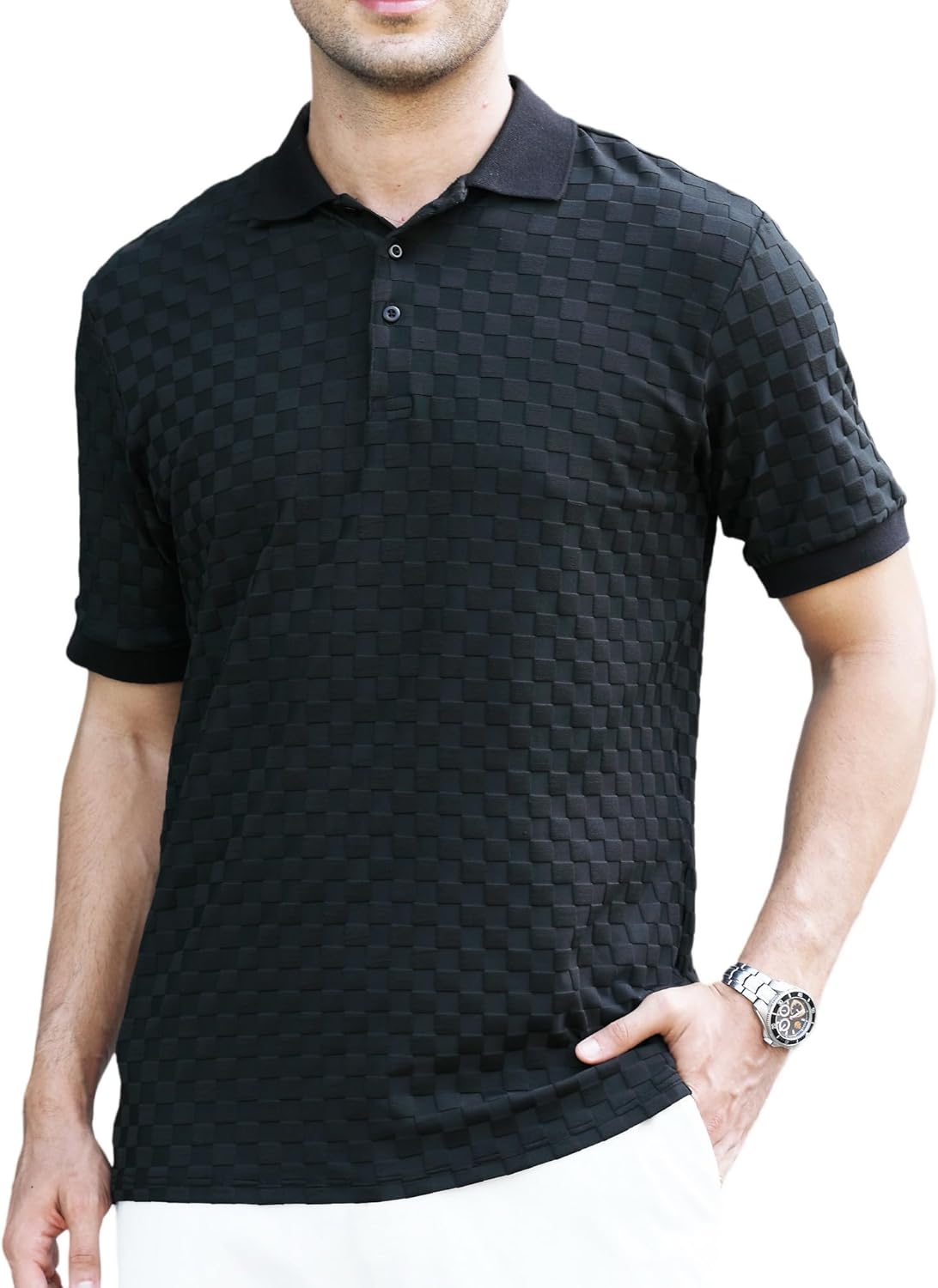 Alex Vando Mens Polo Shirts Short Sleeve Regular Fit Fashion Designed Shirt