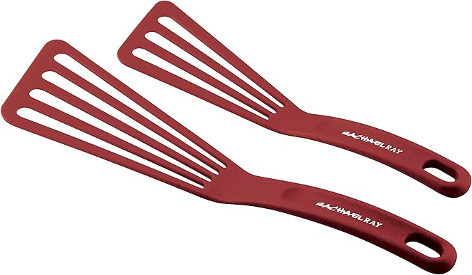 Rachael Ray KitchenTools and Gadgets Nylon Cooking Utensils / Spatula / Fish Turners - 2 Piece, Rose