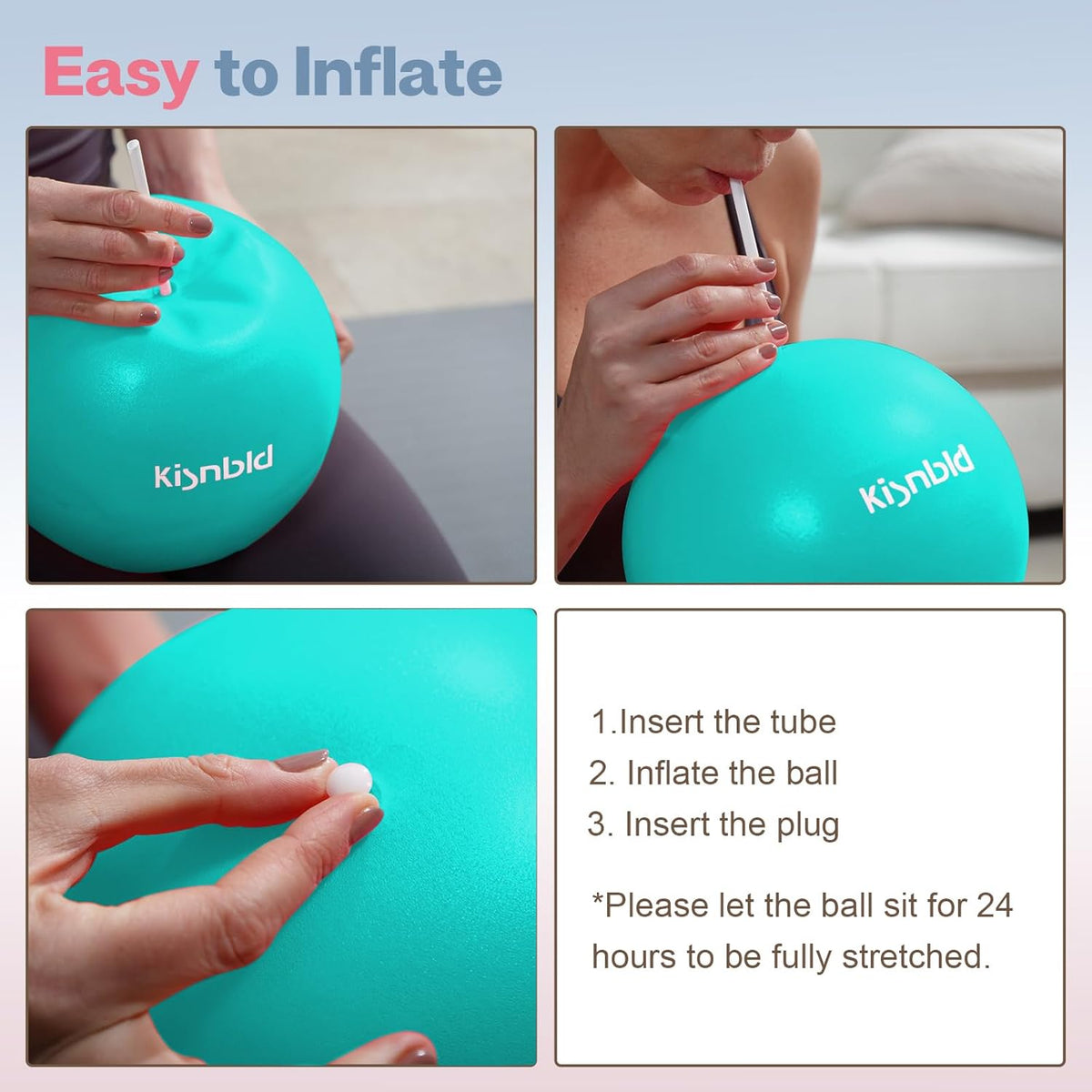 Small Exercise Ball, 9 Inch Mini Pilates Ball, Anti Burst and Slip Resistant Mini Yoga Ball for Stability, Fitness, Physical Therapy, Stretching & Core Strength Workout at Home Gym & Office
