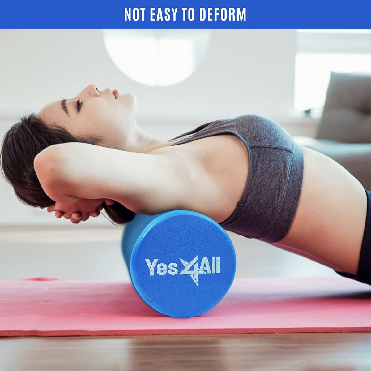 Yes4All EVA Firm Foam Roller for Back - Round Back Roller for Exercise, Yoga & Pilates 12/18/24/36 inch