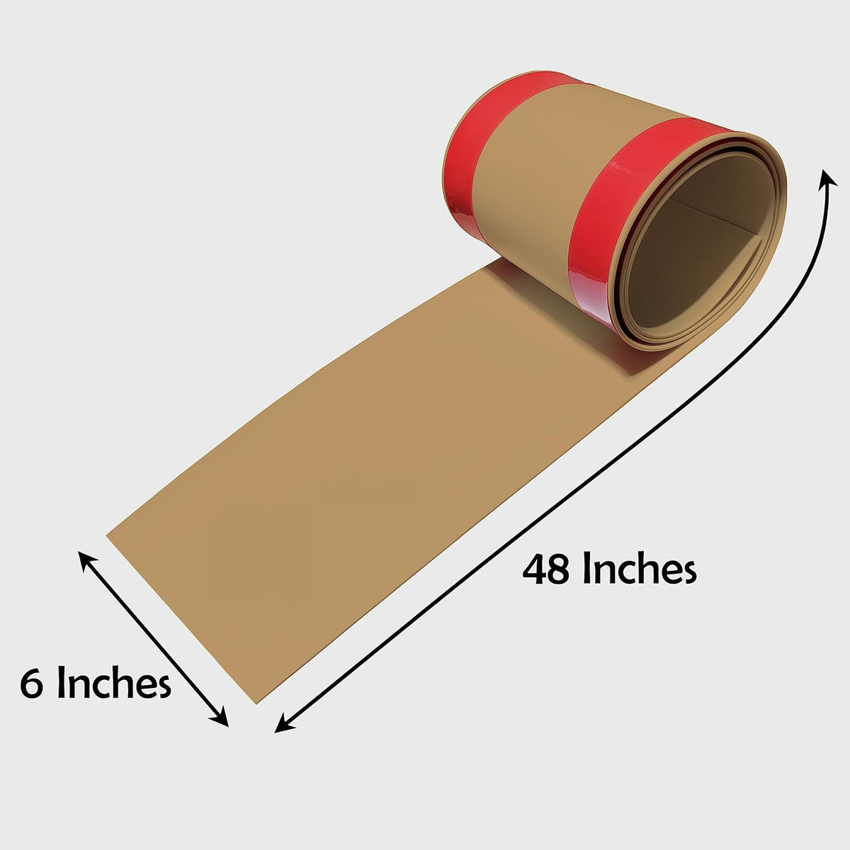 Rubber Bond Garage Wall Protectors - 6x48 Inches Strong Self-Adhesive Rubber Bumper Protectors for Garage Walls - Anti-Scratch and Waterproof Garage Wall Protector for Car Doors (Brown, 1 Pack)