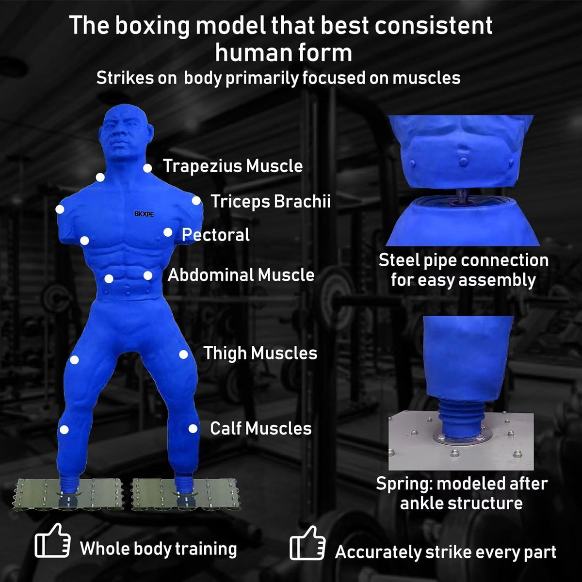Freestanding Punching Bag Boxing Dummy for Adults Fighting Bag Stand Kick Boxing Mannequin Training Dummy Martial Arts