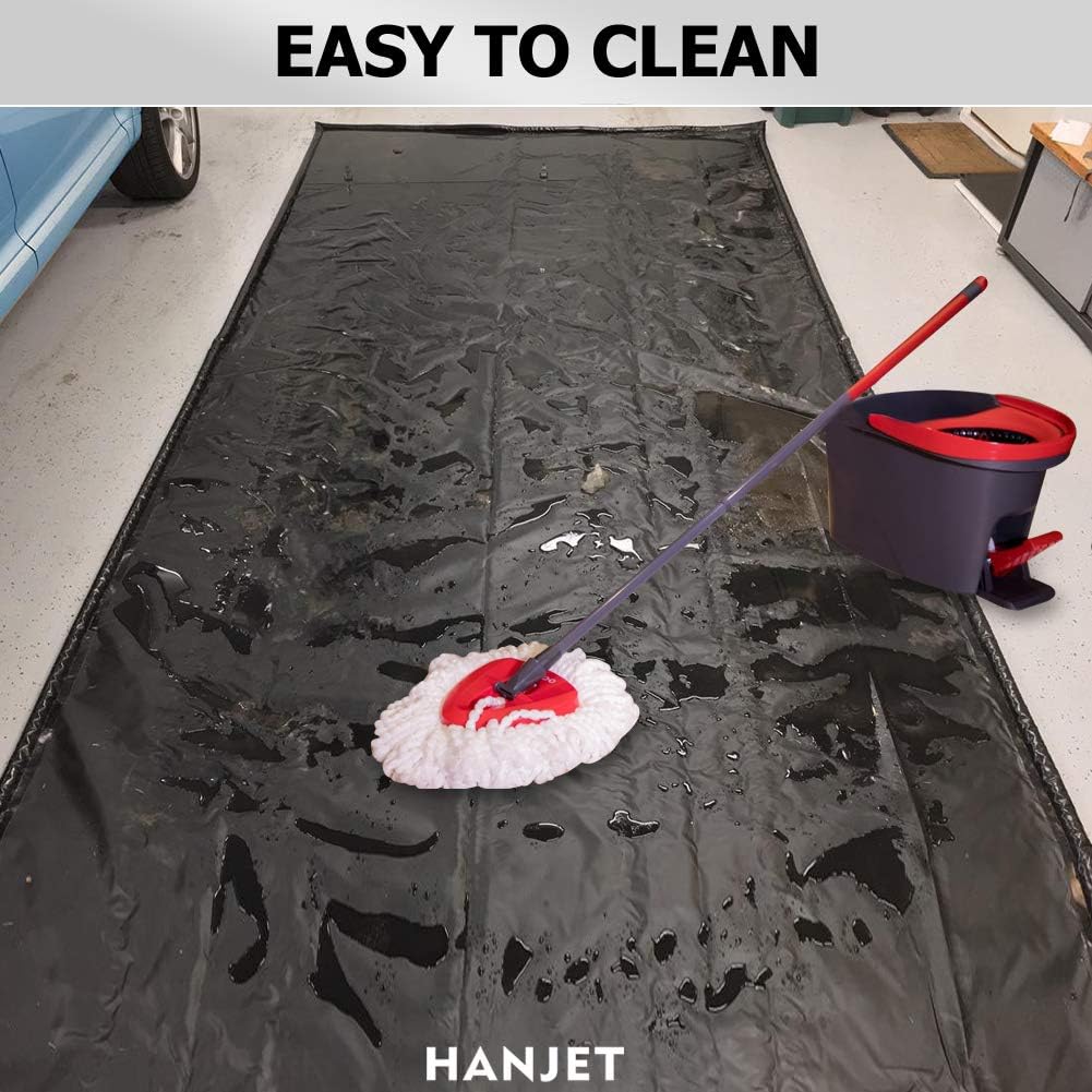 Oil Mat for Garage Floor, Car Parking Mat Containment for Snow, Mud, Rain - 8' 6" x 20', Black